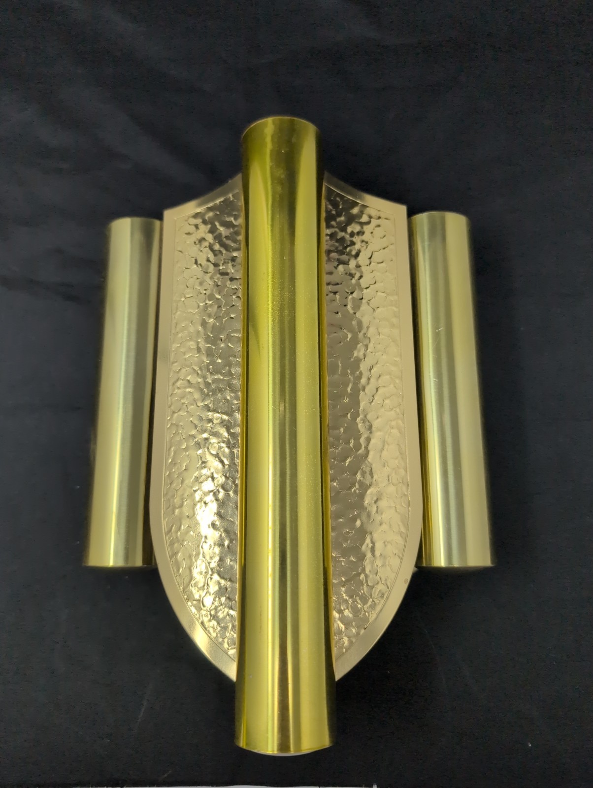 Vintage Mid Century NuTone Mt. Vernon Hammered Brass Door Bell Chime - K-20