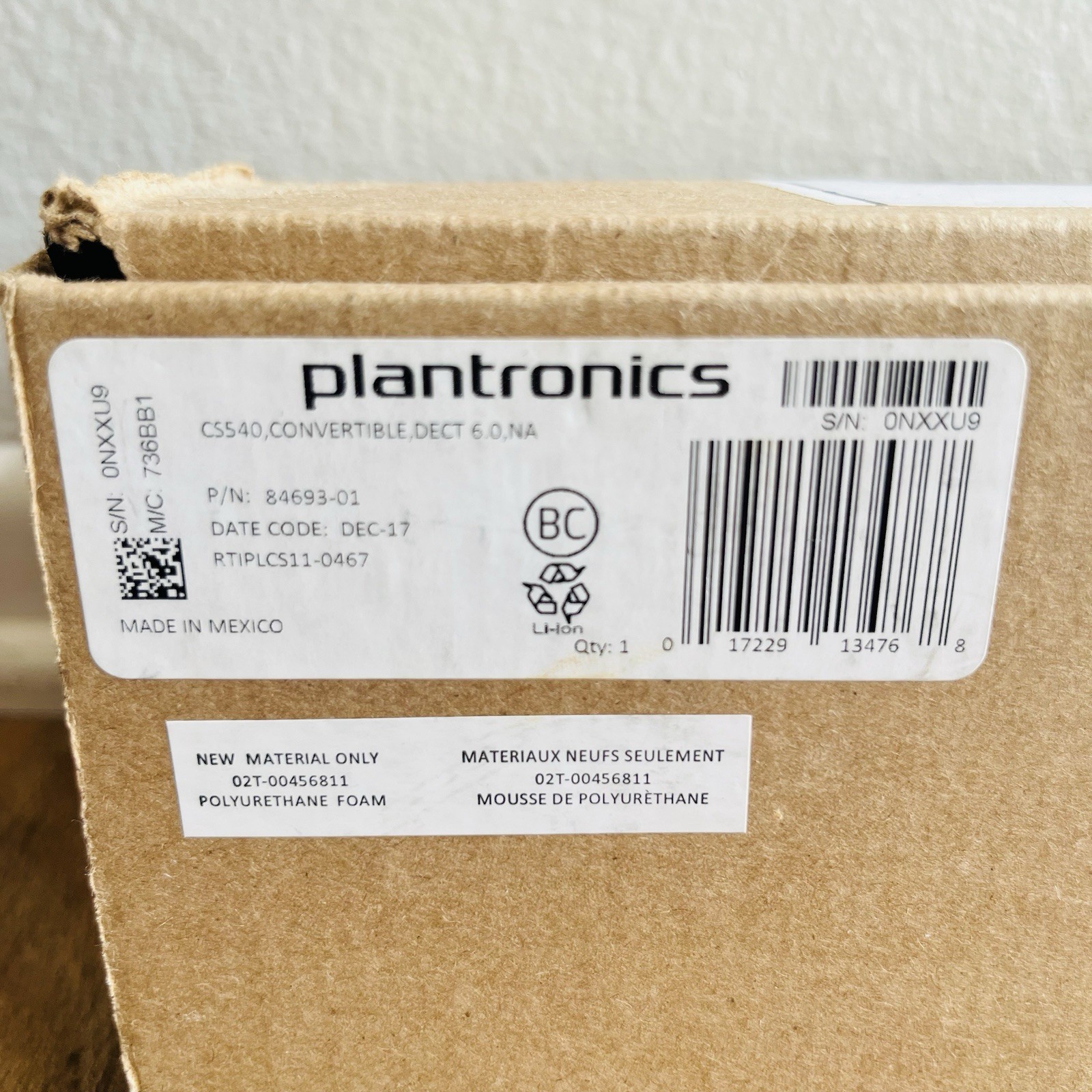 Plantronics CS540 Convertible Wireless Headset | Black