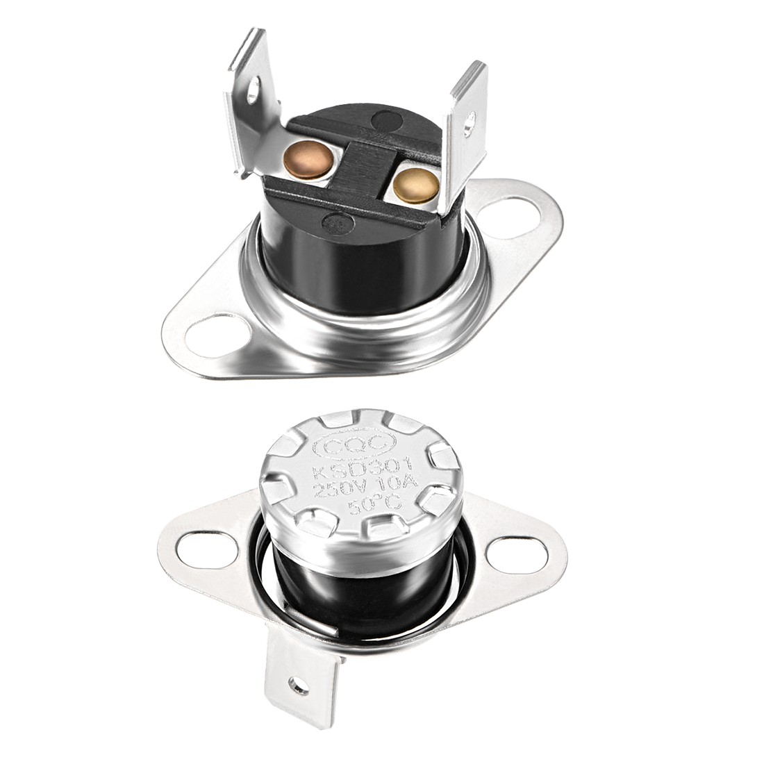 2pcs Temperature Control Switch Thermostat 50°C 10A Normally Open for Microwave