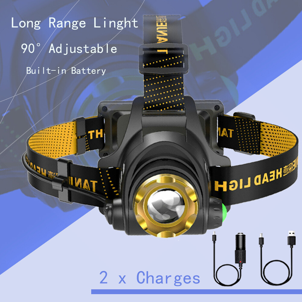 Brightness LED Headlight Headlamp Head Torch Flashlight Work Light Camping Lamp