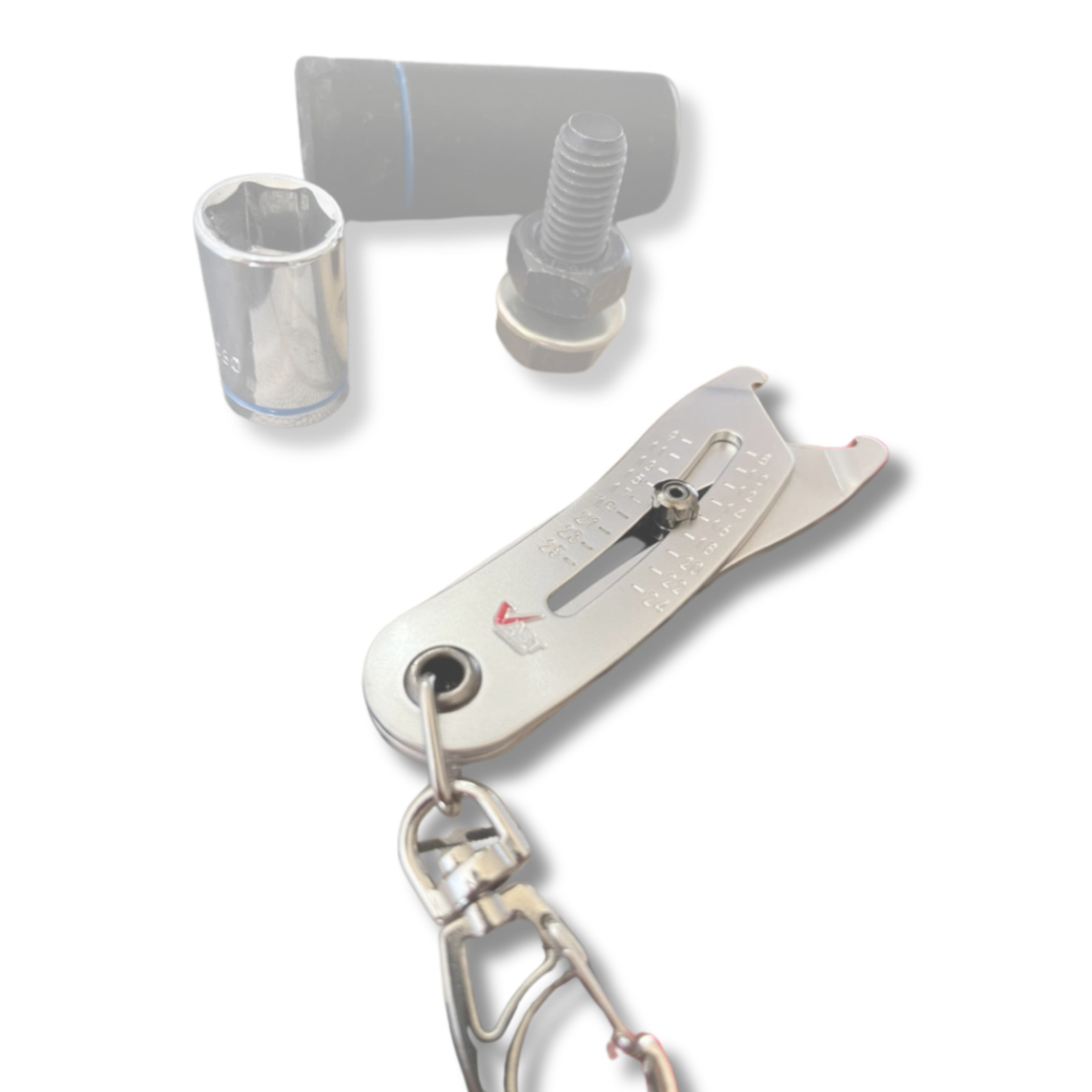 Vast Concepts Bolt Head Gauge Sizer Keychain