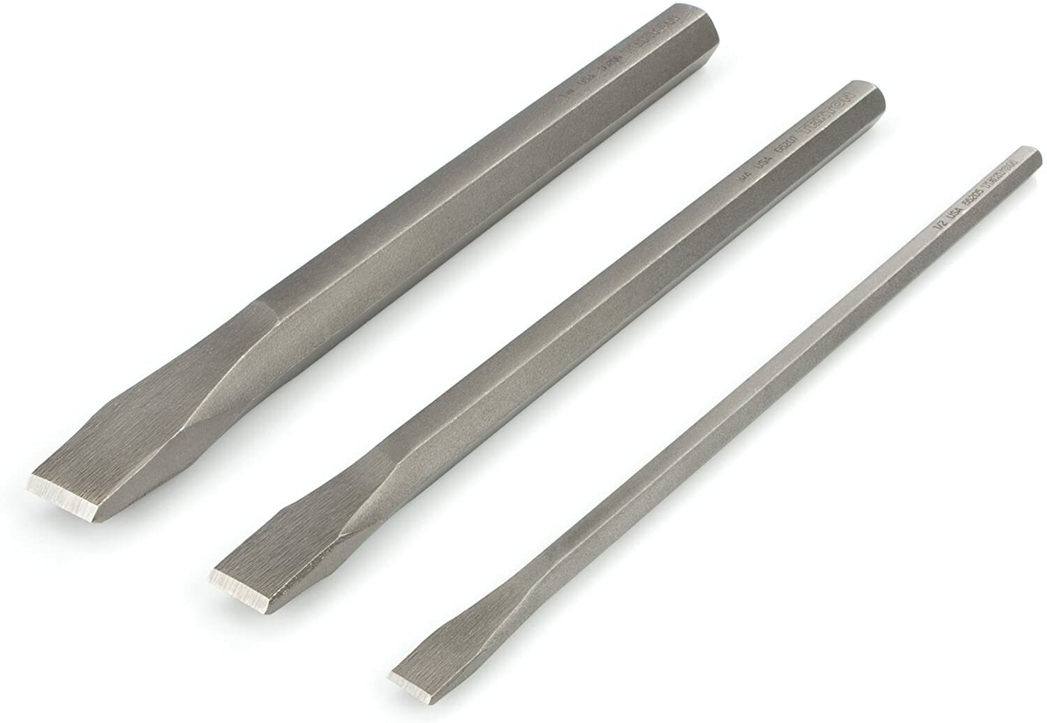 Long Cold Chisel Set, 3-Piece (1/2, 3/4, 1 in.) | TEKTON 66506