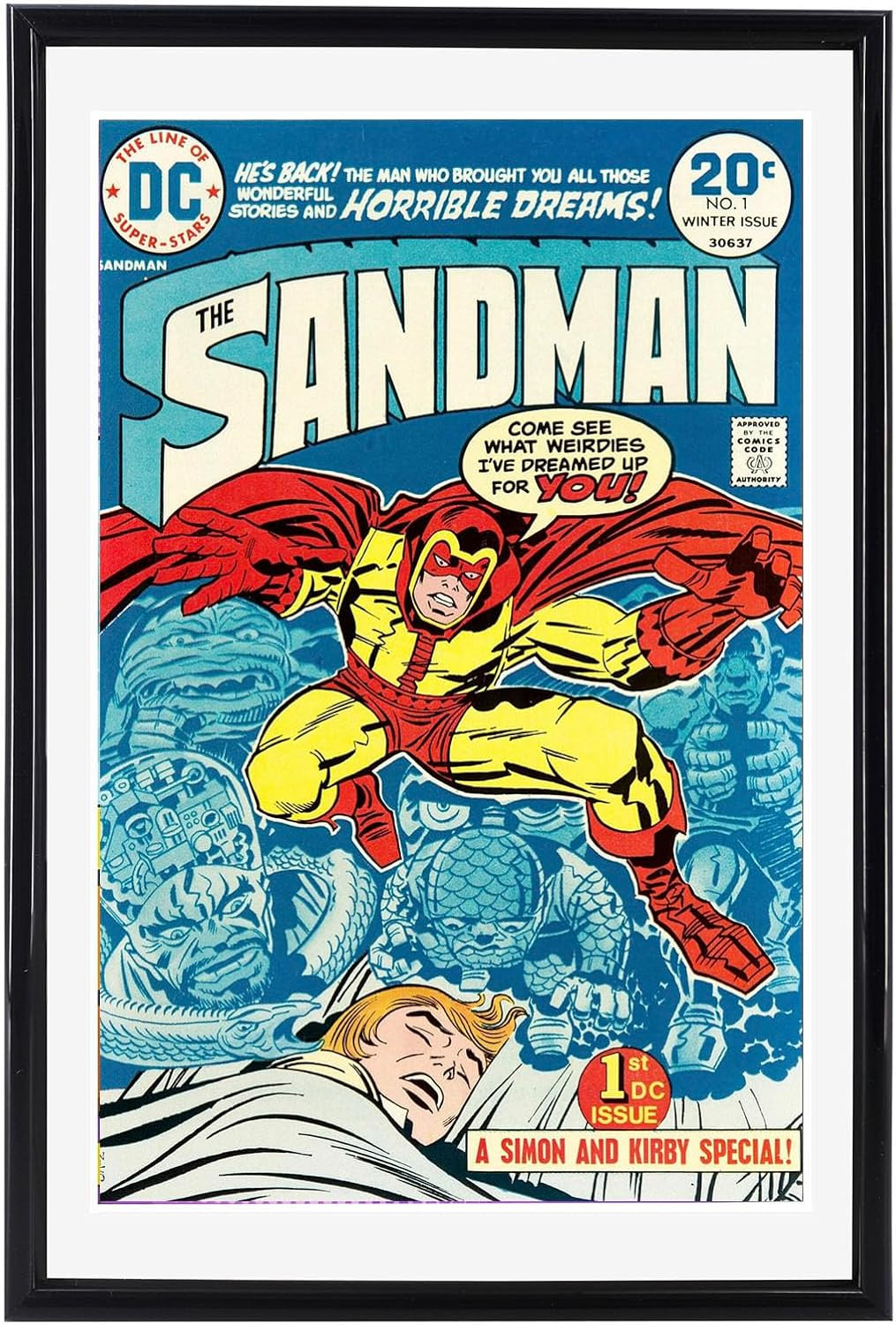 8 Packs, Comic Book Frame with White Mat, UV Protection, Black Frame