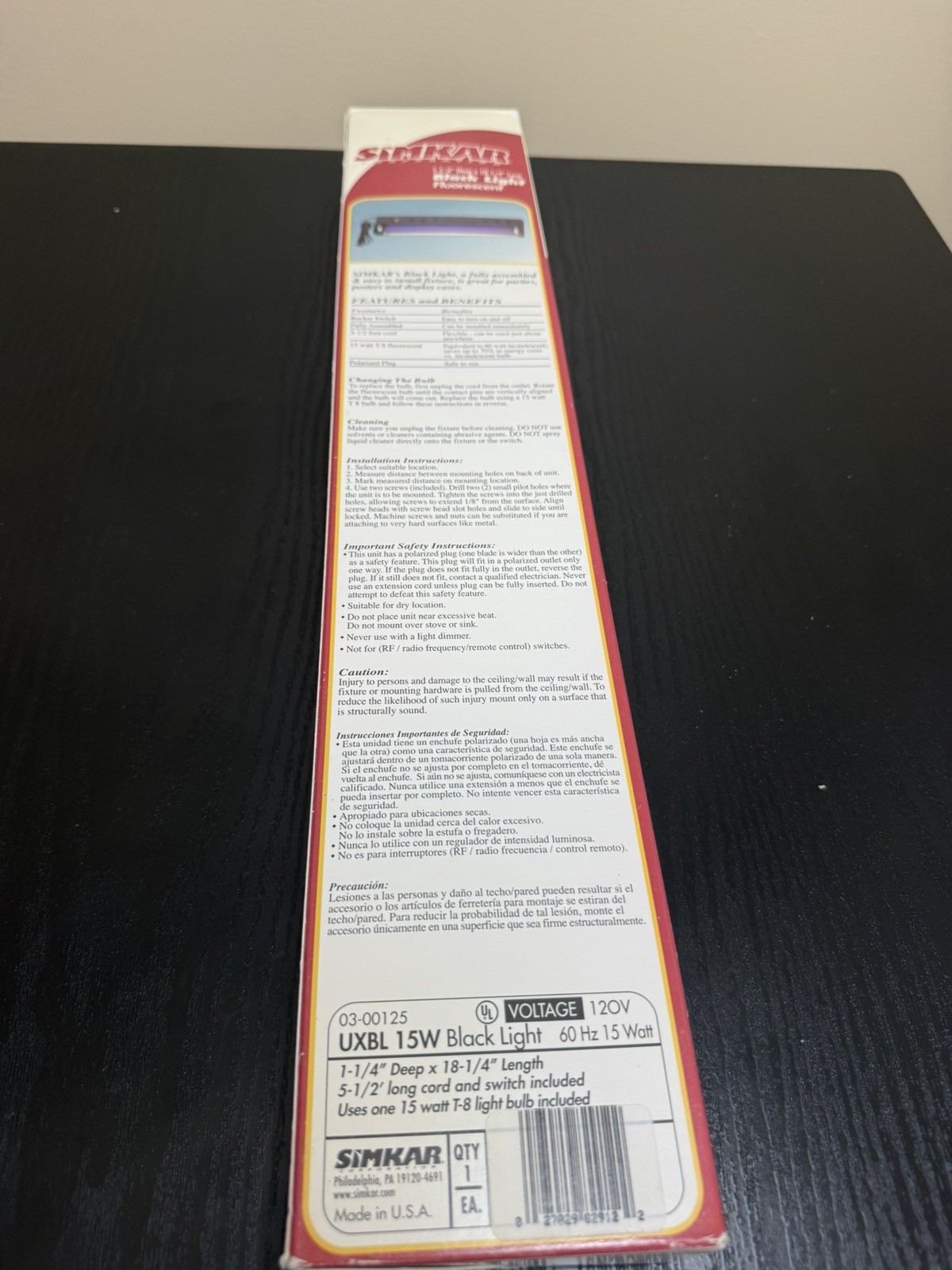 Simkar Corporation Black Light Fluorescent