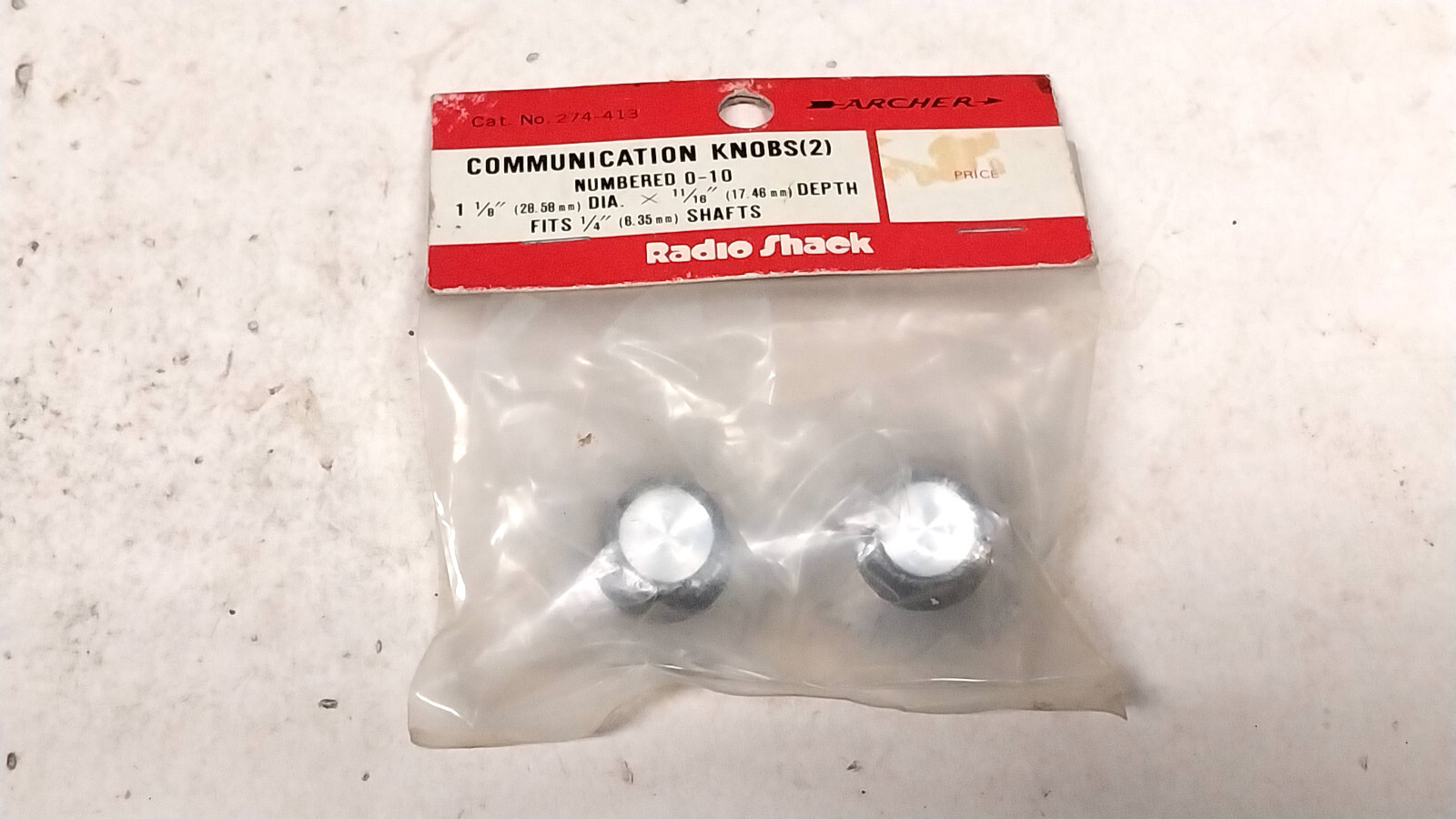 Pair New Unused Radio Shack Alumium Knob / Old Vintage Ham Radio Amp Project