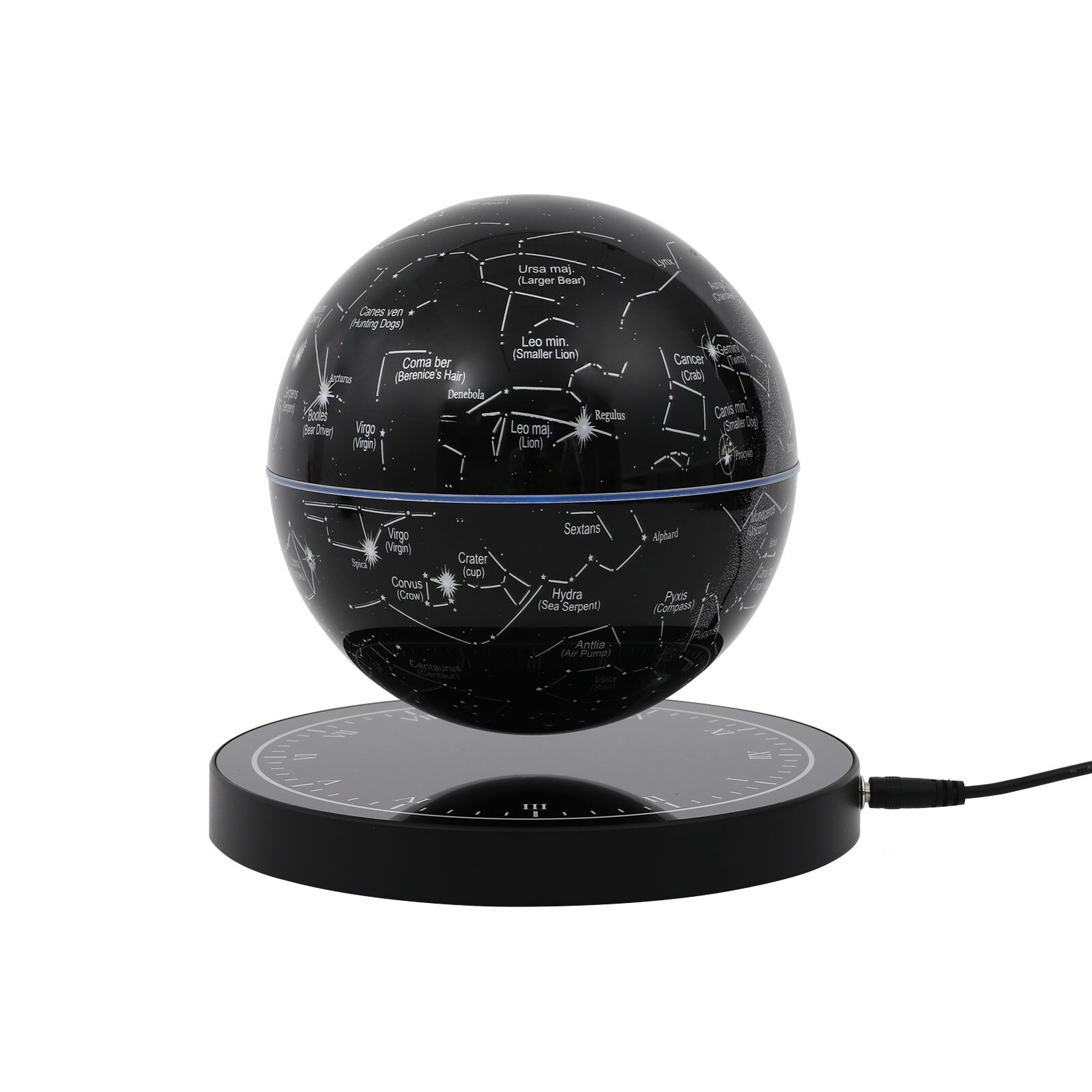 Illuminated Magnetic Levitating Globe w LED Floating Globe Auto-Rotating Globe