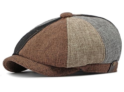 Newsboy Cap for Men 8 Panel Vintage Cabbie News Flat Gatsby Mens Hats Design