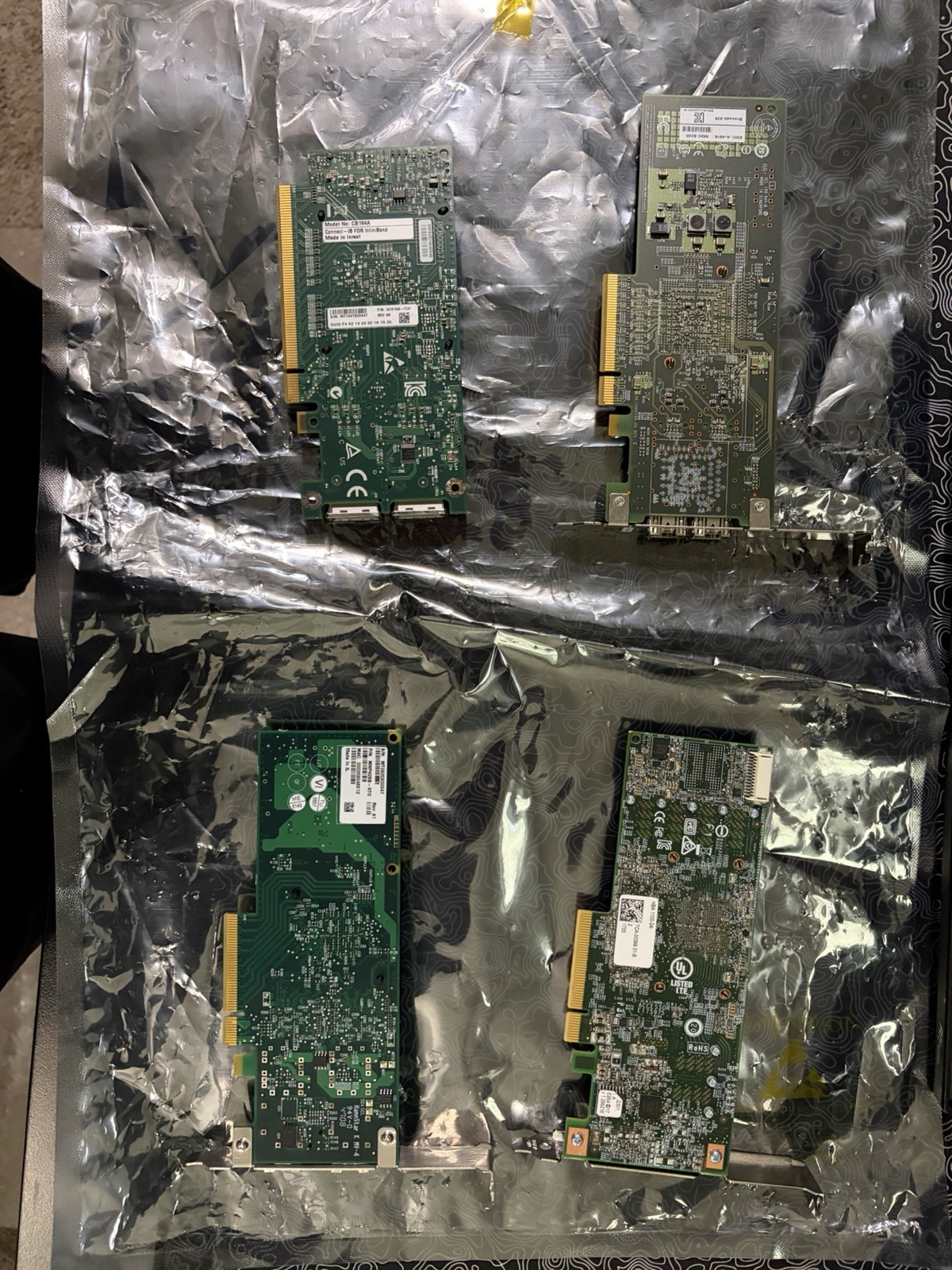 Mixed lot of HBA and network cards, Mellanox 56GbE/10GB, HP 8GB HBA