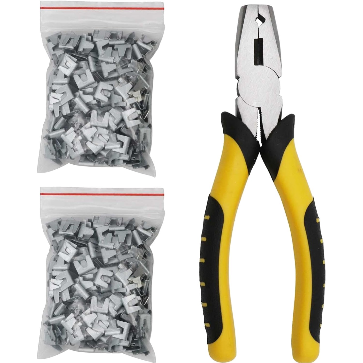 Wire Cage Pliers 600 Clips Fasten Tools Assembly for Animal Cages