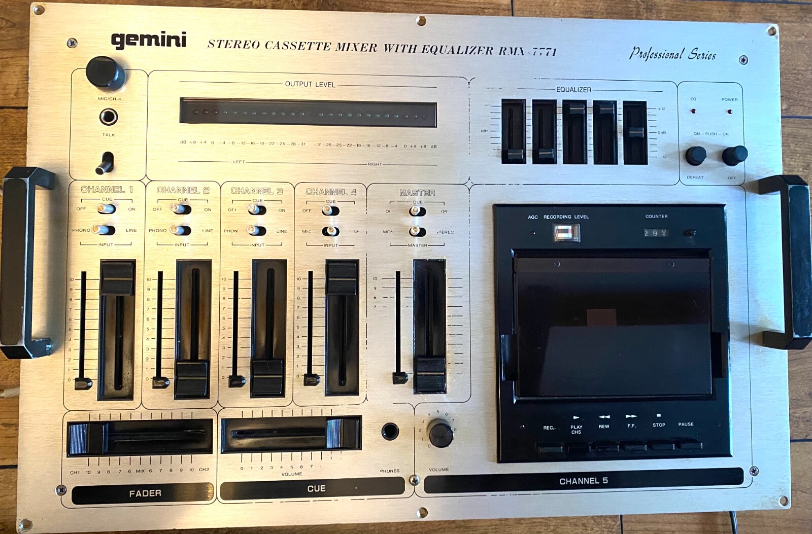 Gemini Stereo Cassette Mixer with Equalizer RMX - 7771 Professional Series