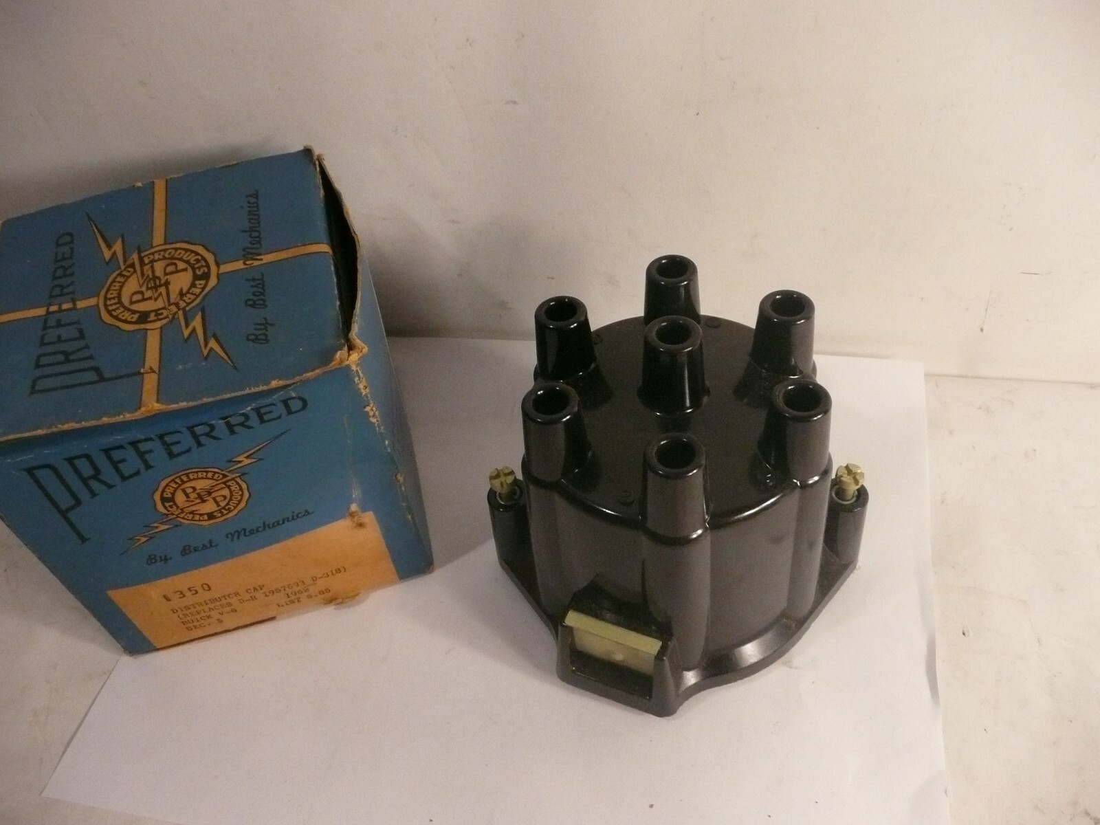 NEW PREFERRED ELECTRIC & WIRE CO. I350 DISTRIBUTOR CAP FOR BUICK V-6 1962 USA