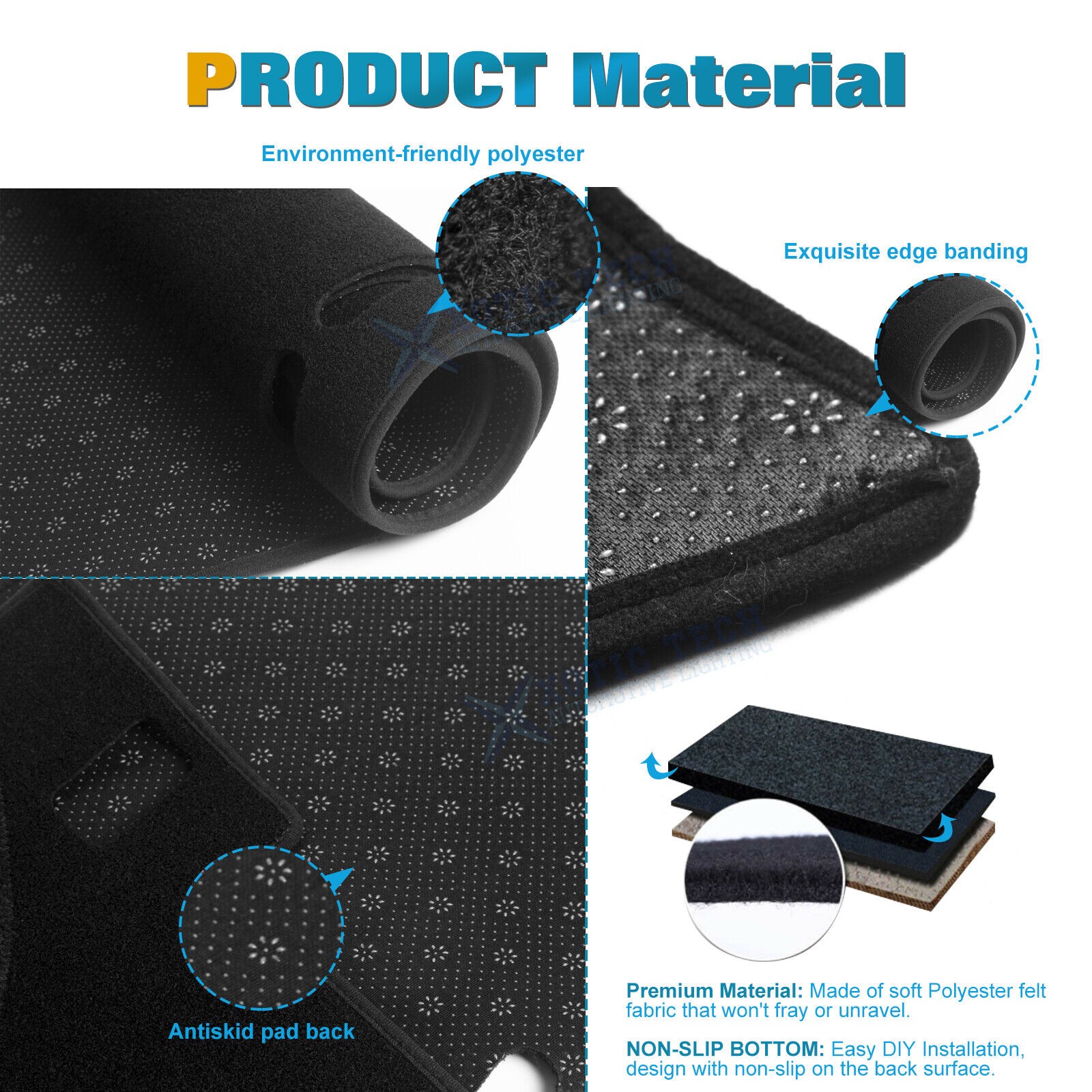 For 2024 2025 2026 Chevy Trax Car Dashboard Non-slip Dash Mat UV Rays Protector