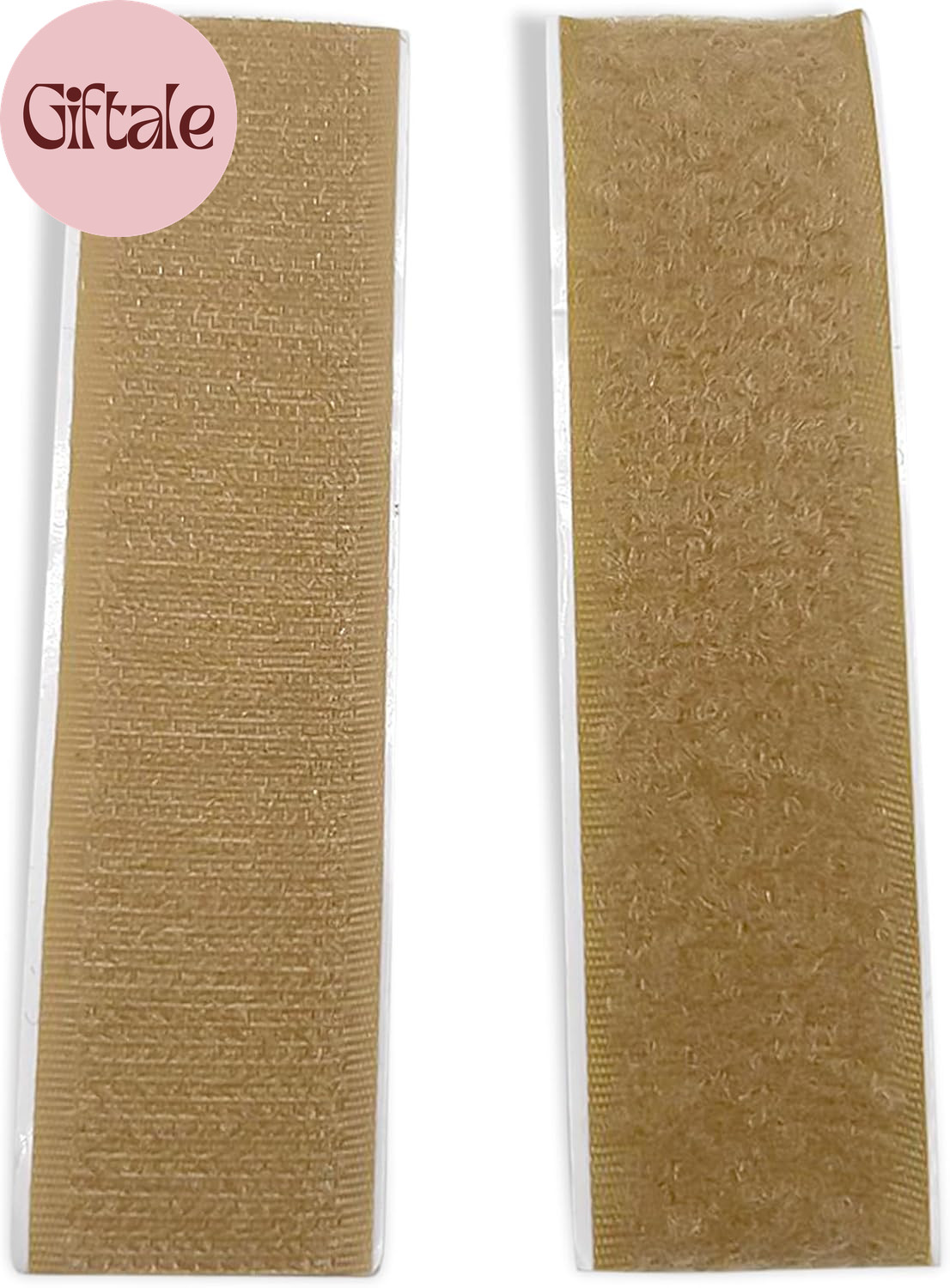 15 Sets Beige Hook and Loop Strips with Adhesive 1 Inch Width Strong Tan Adhesiv
