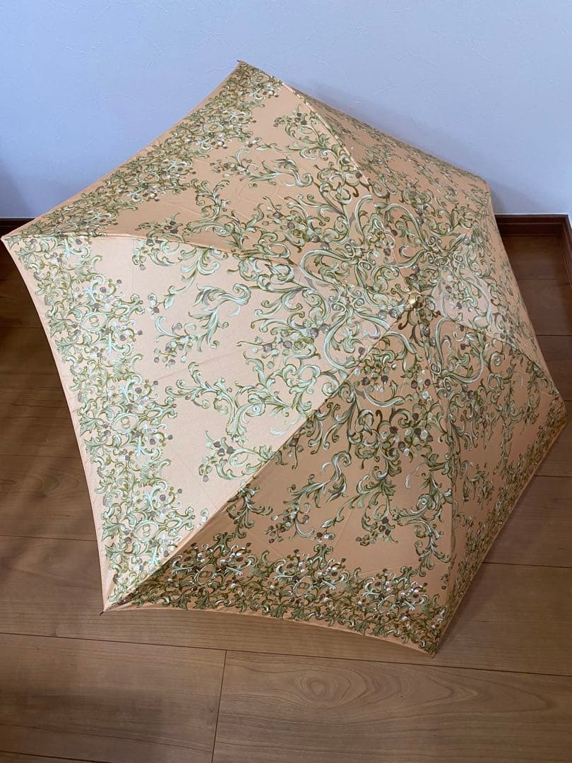 Christian Dior Folding Umbrella Pink Beige Floral Authentic Luxury Rare