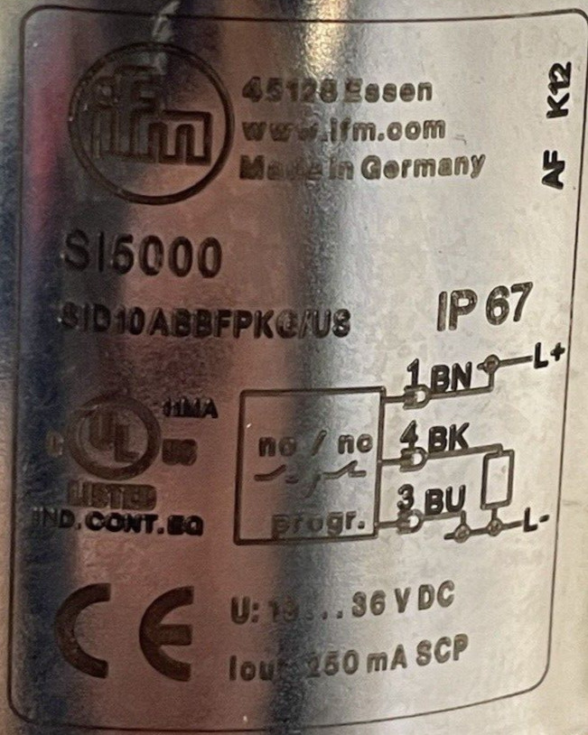 IFM SI5000 SID10ABBFPKG/US Flow Monitor