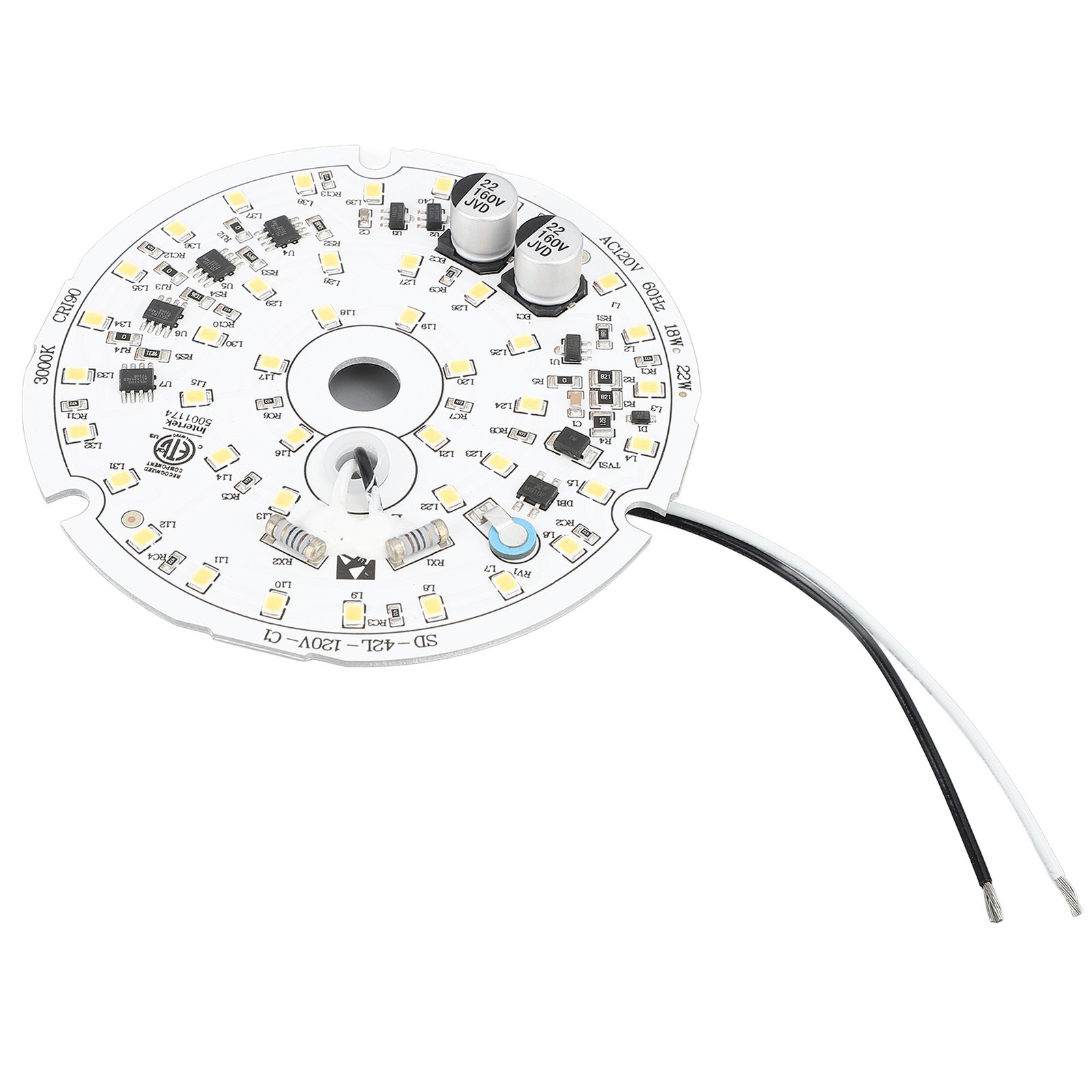 3000K Ceiling Fan Light Replacement Panel 18W Dimmable LED Board Warm Light