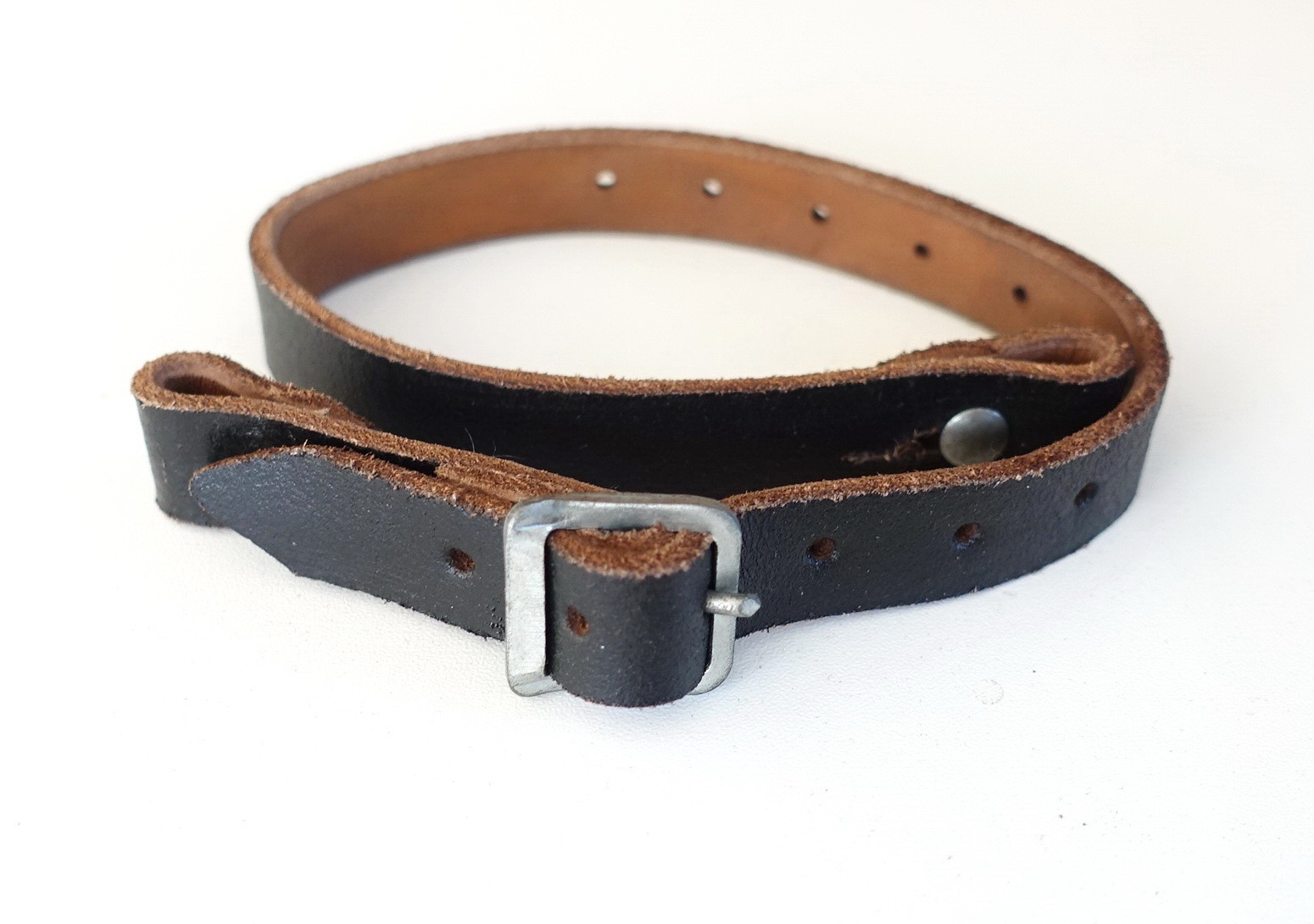 GERMAN ARMY WWII WW2 HELMET M40 STEEL BUCKLE REPR CHINSTRAP  "BIELEFELD 1942 "