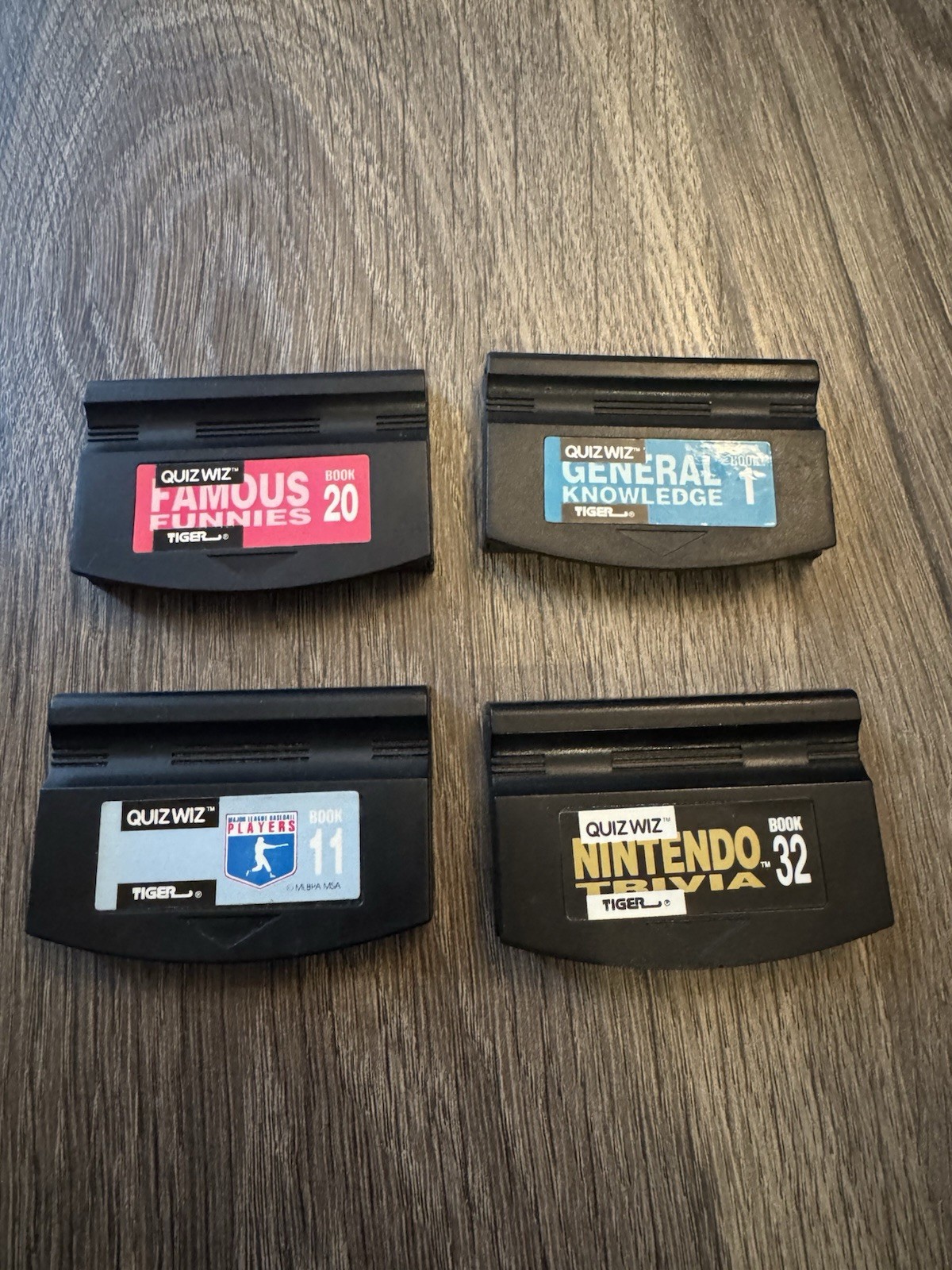 Tiger Quiz Wiz Cartridge RARE Nintendo Famous Funnies MLB General Knowledge READ