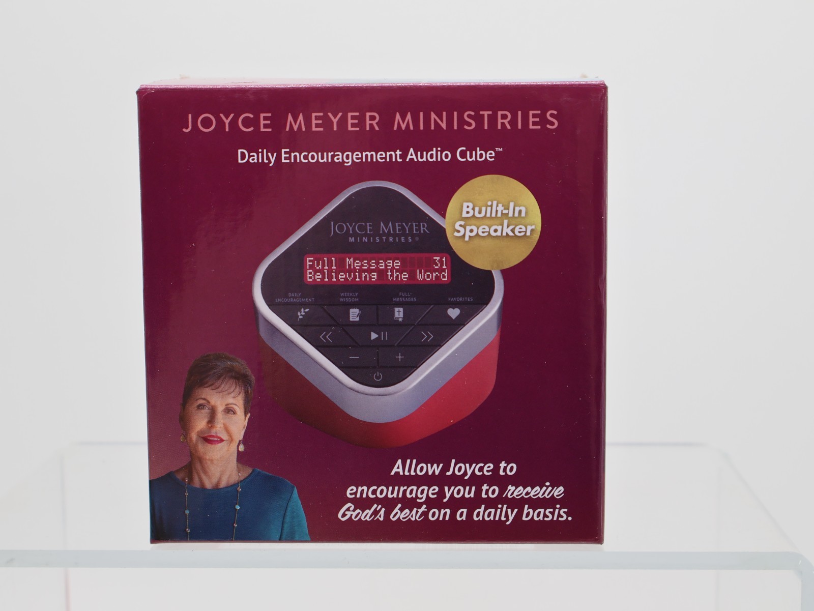 JOYCE MEYER Ministries Daily Encouragement Gods Word Audio Cube Built-In Speaker