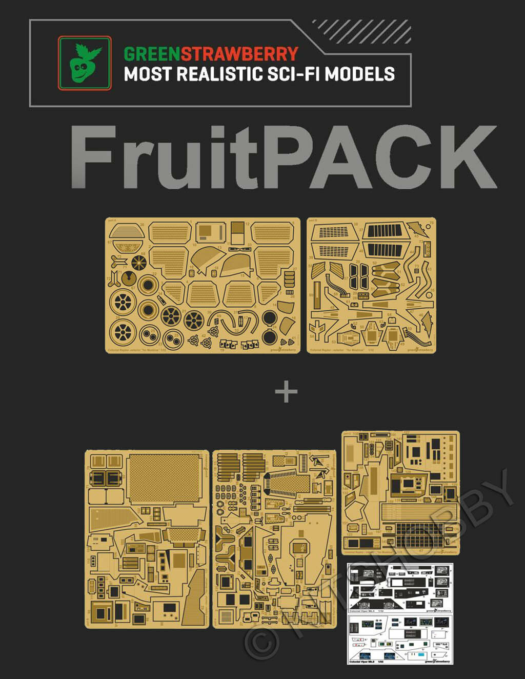 Green Strawberry 1/32 Battlestar Galactica Colonial Raptor (FruitPACK)