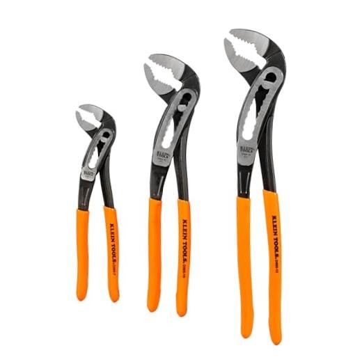 Klein Tools D5053KIT 3-Piece Classic Klaw Pump Pliers Set, 7-Inch, 10-Inch,