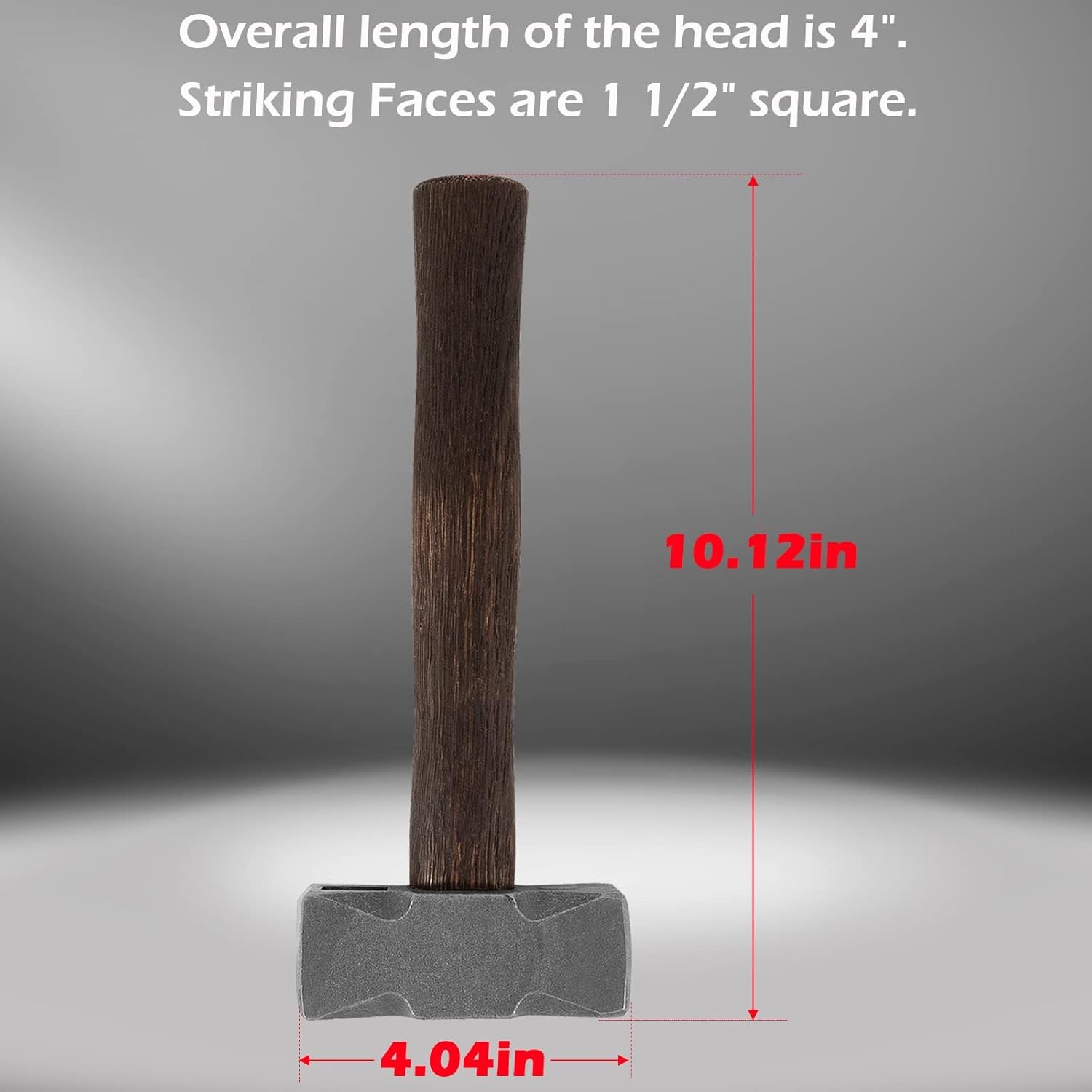2.2LB Forging Square Hammer w/Double Faces for Farrier Bladesmithing Blacksmith