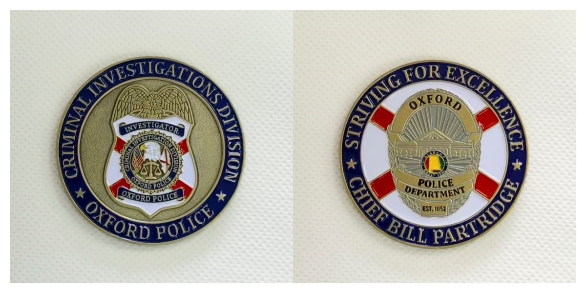 Oxford Police CID Chief Bill Partridge Challenge Coin 2#3