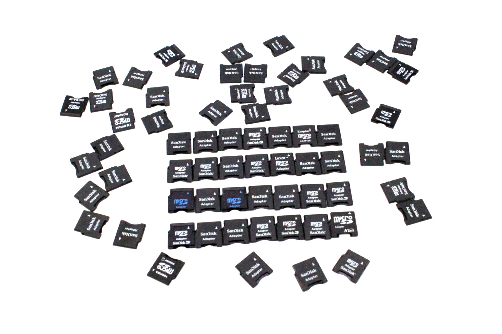 Lot of 68 Various Brands Micro SD to Mini SD Adapters SanDisk Kingston & More