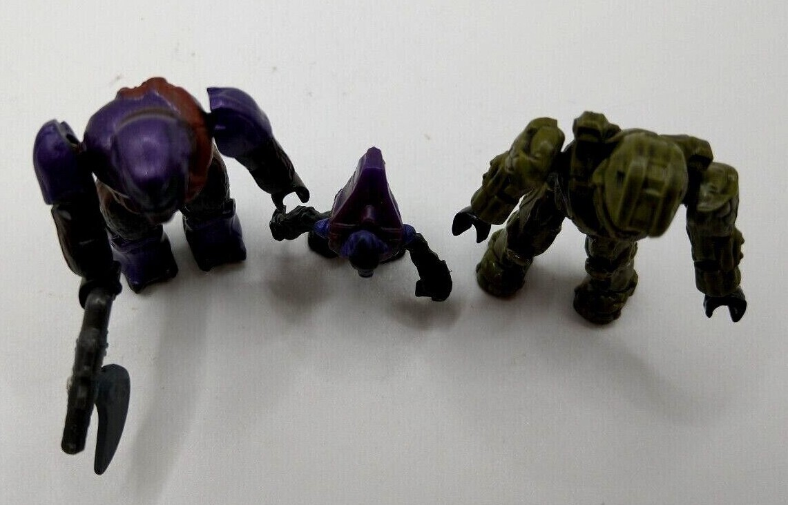 Mega Bloks Construx Halo Marine Purple Brute Covent Purple Grunt Mini Figures