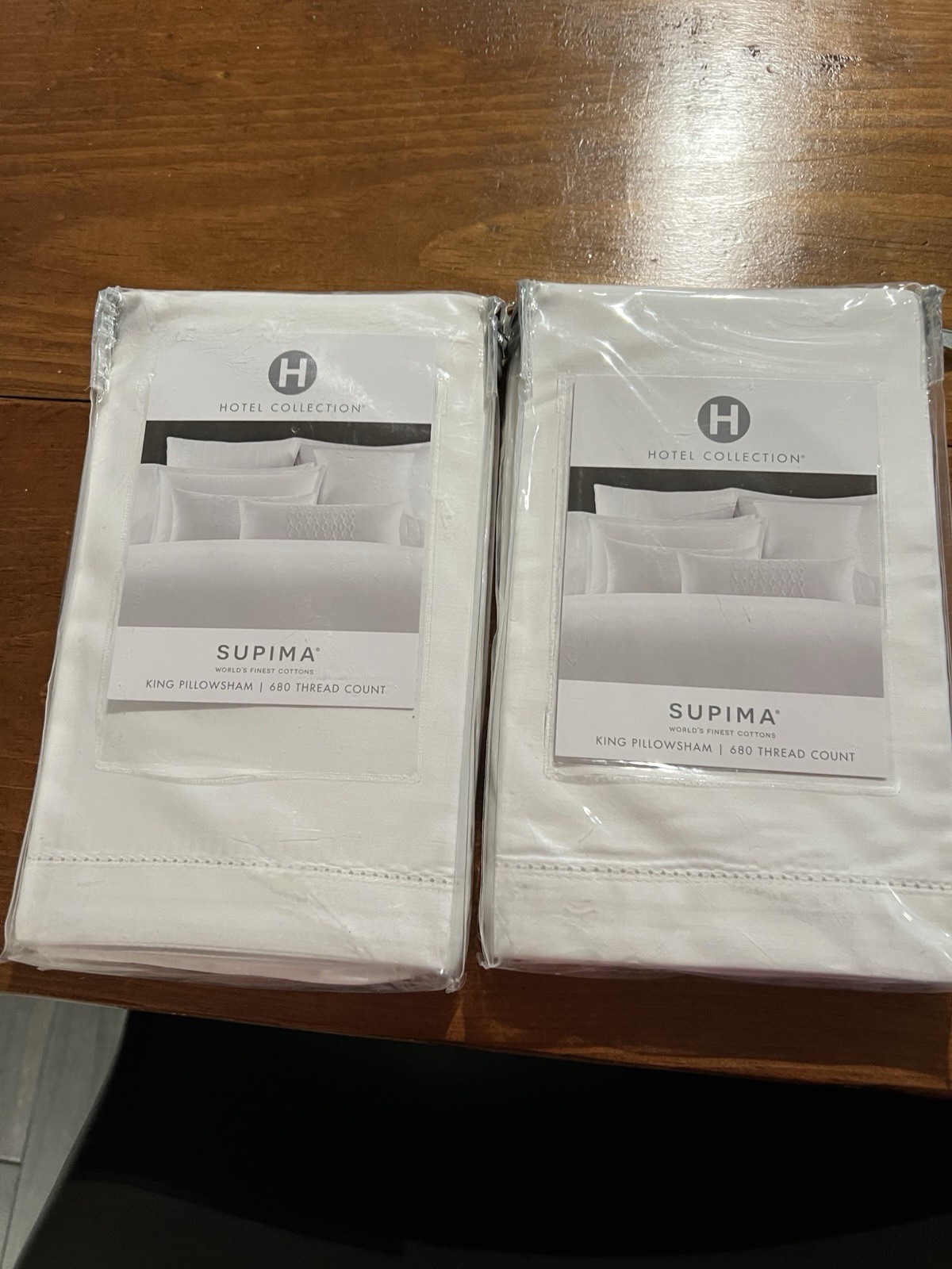 Hotel Collection King White Supima Pillowcases New
