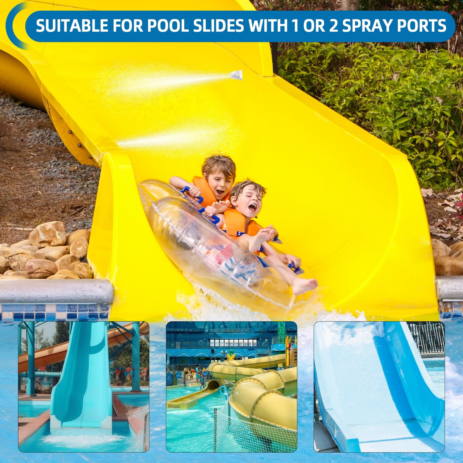 Calvana Pool Slide Water Sprayer Kit, Plastic Spray