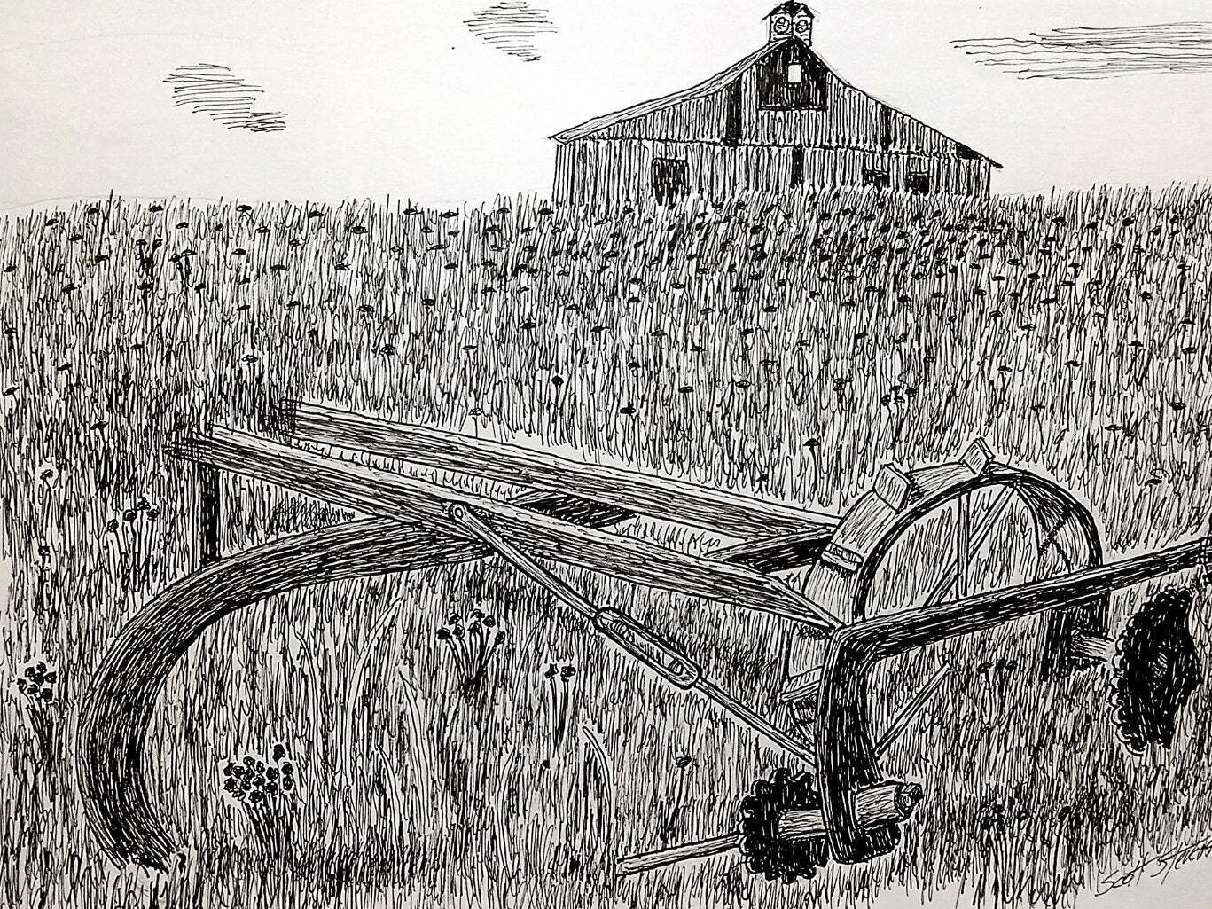 'Forgotten Dreams' Handmade Pen and Ink Art print