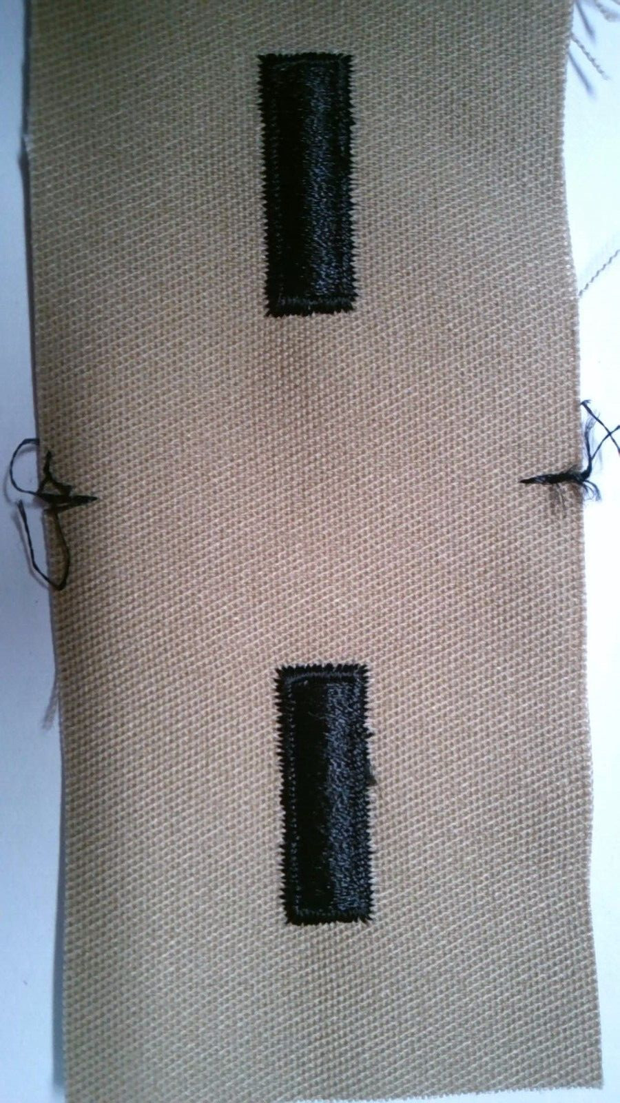 MILITARY PATCH SET OF 2 US ARMY DESERT COLOR 1ST LIEUTENANT RANK 0-2