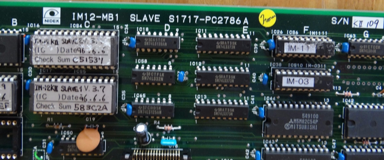 NIDEK IM12 - MB1 SLAVE BOARD S1717-PC2786A