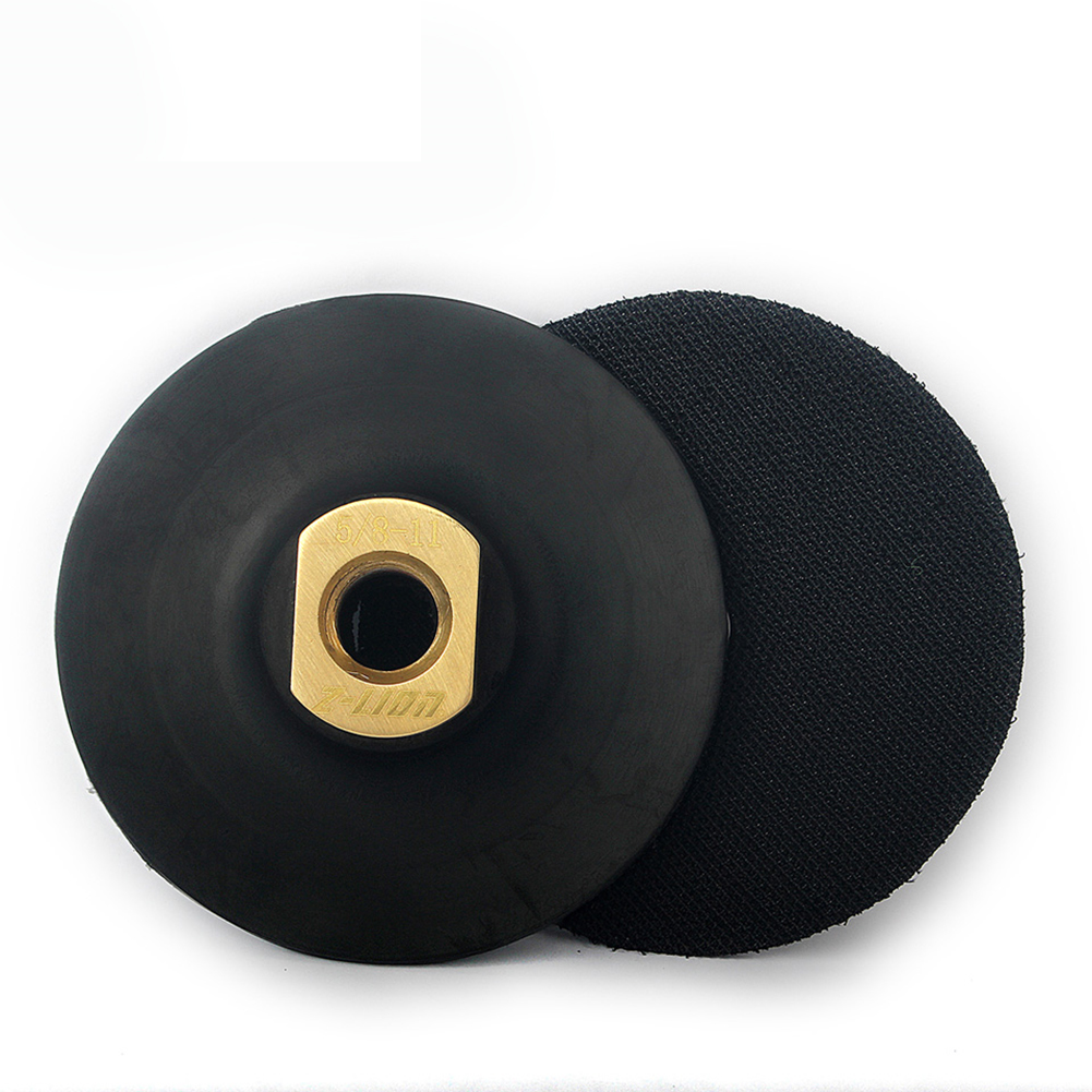Rubber Backing Pad 4" Extra Flexible Backer Pad Hook Loop Backer 5/8" 11