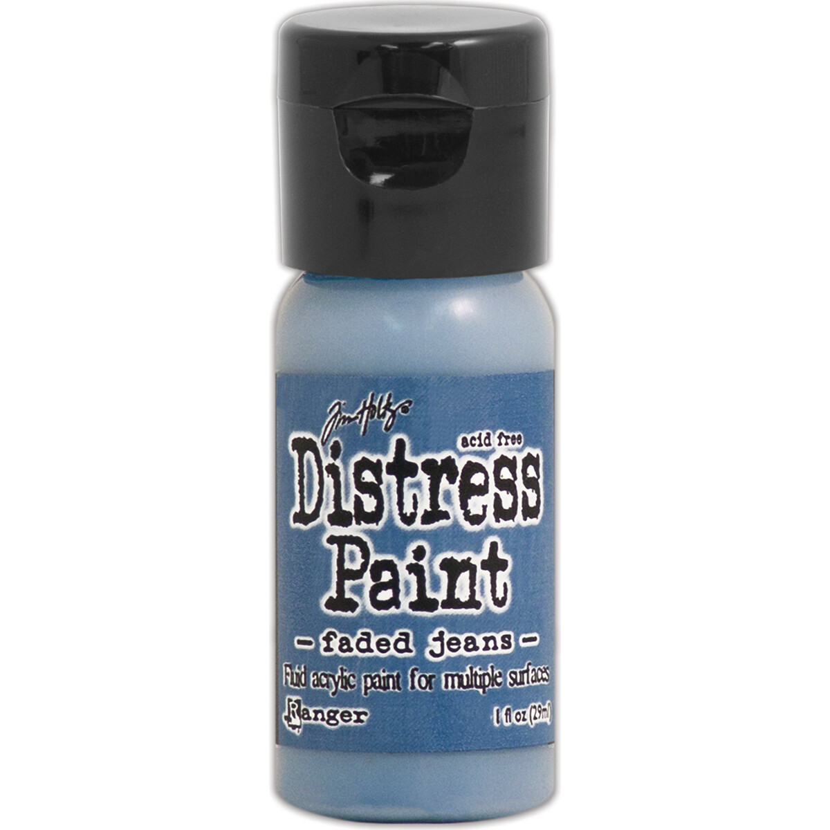 Tim Holtz Distress Paint Flip Top 1oz-Faded Jeans (Pack of 3)