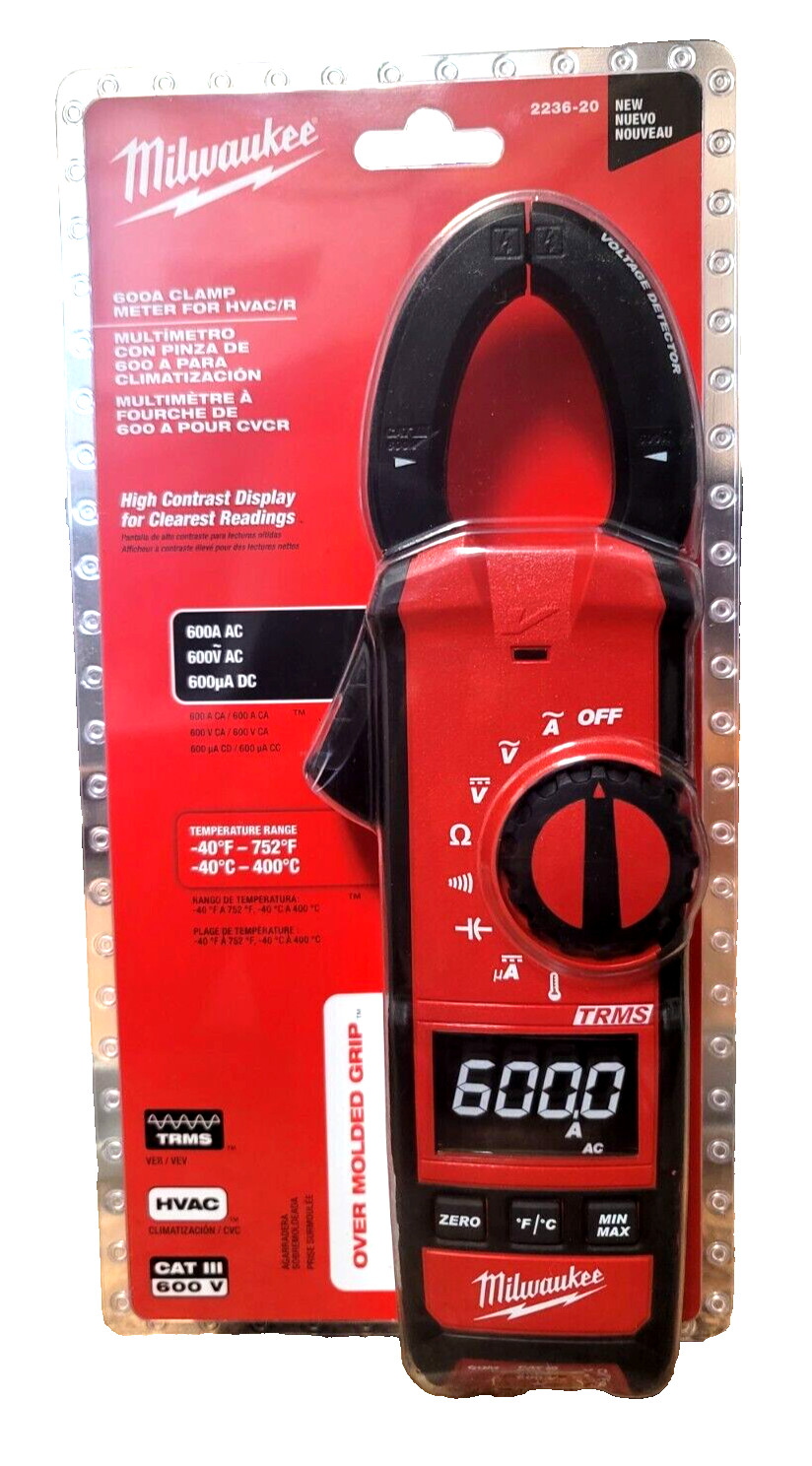 Milwaukee (2236-20) Clamp Meter for HVAC/R - Red. NEW. FREE SHIPPING
