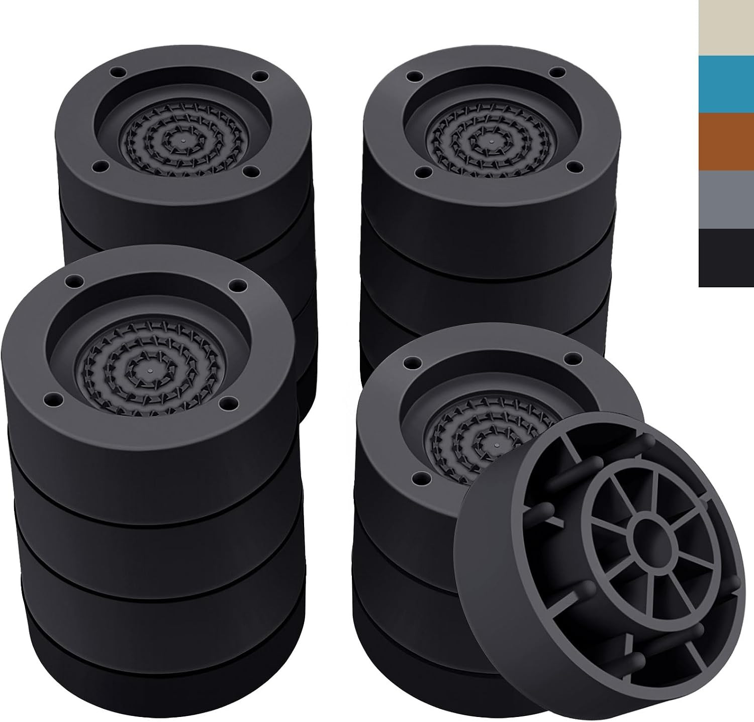 Furniture Risers 3 inch，Round Bed Risers Heavy Duty，Elevation in Heights 1, 2 or
