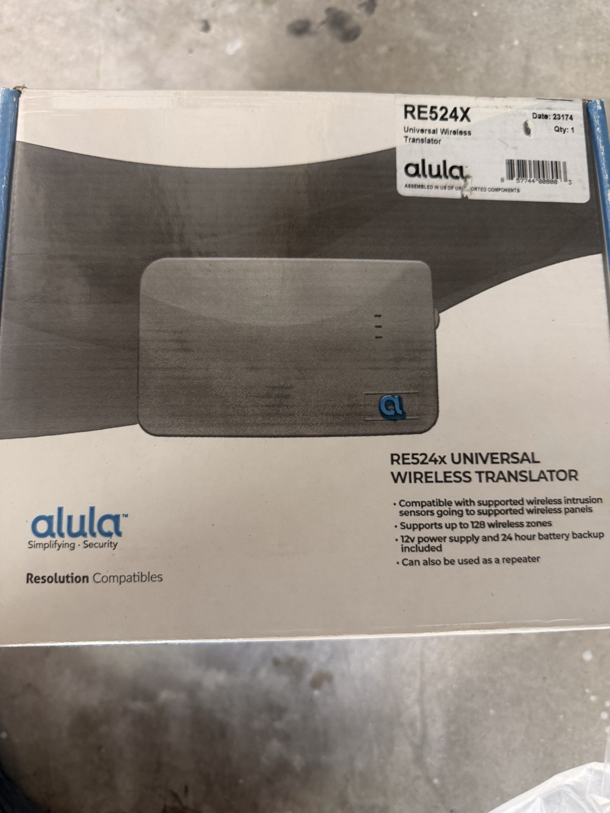 Alula RE524X Wireless Translator White 12V Model RE524X MPN RE524X