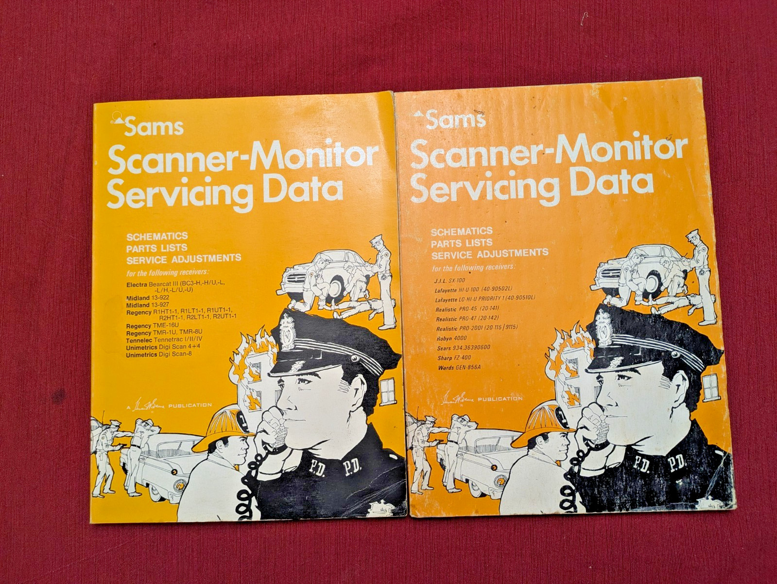 Vintage Sams Scanner-Monitor Servicing Data Manuals #53 & #55 Police Scanner