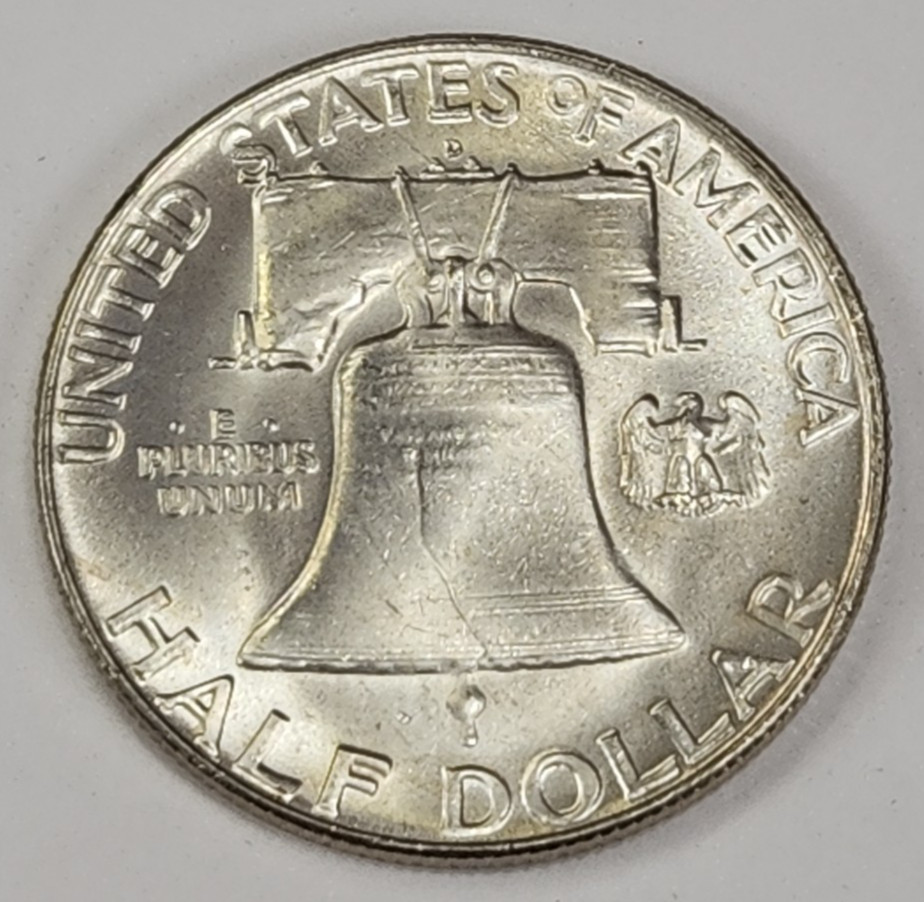 1954 D Franklin Half Dollar - Silver - Uncirculated Denver