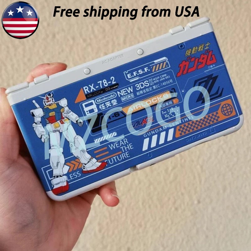 Mobile Suit Gundam Themed Replace Front & Back Plates for Nintendo New 3DS shell