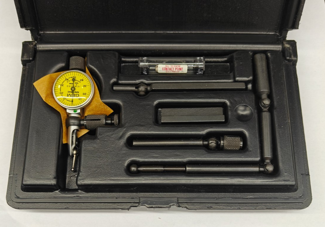 GEM Jeweled Dial Test Indicator Metric 0.02mm Graduation 1mm Range 222M5 USA