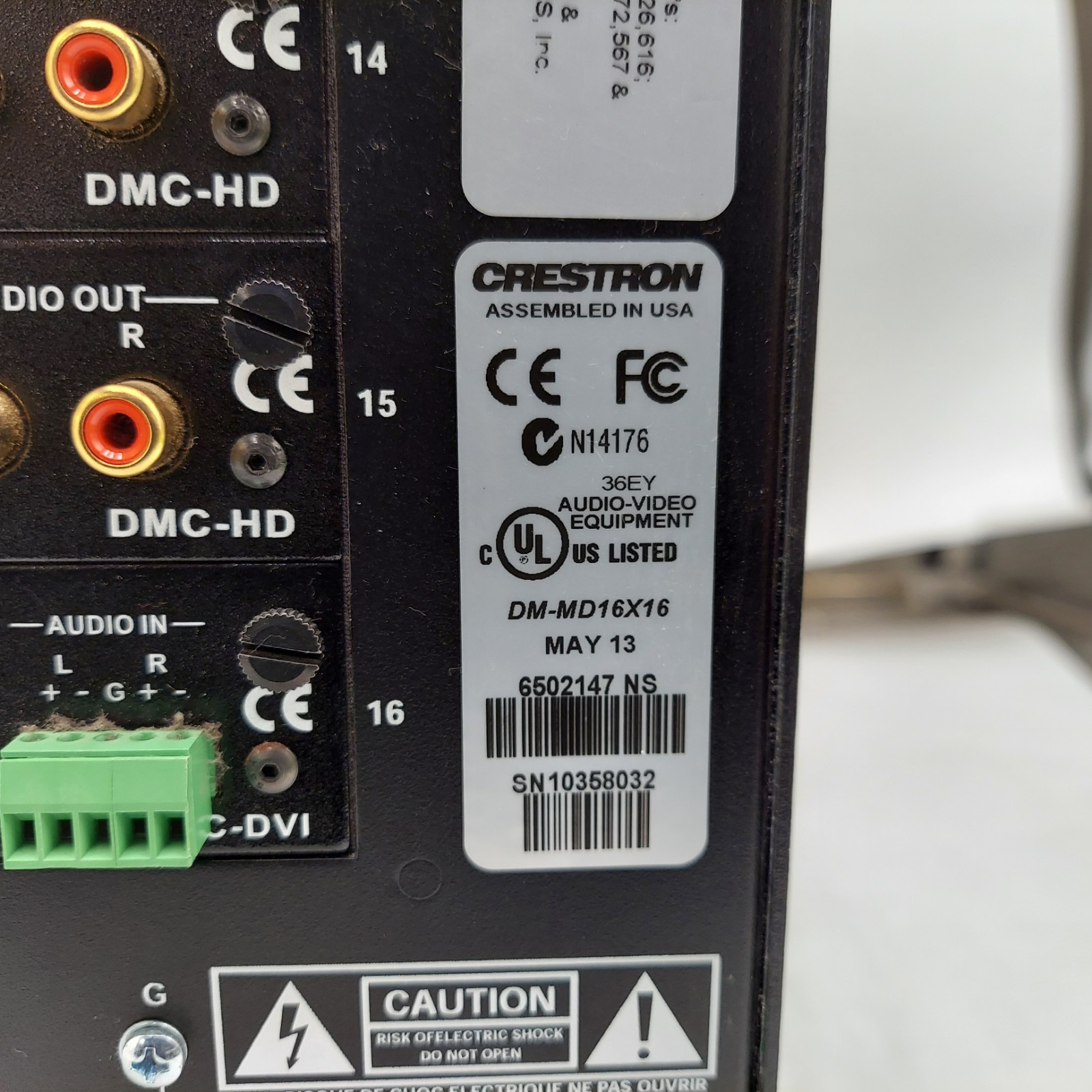 Crestron DM-MD16X16 Digital Media Switcher w/ Cards *Read Desc.*