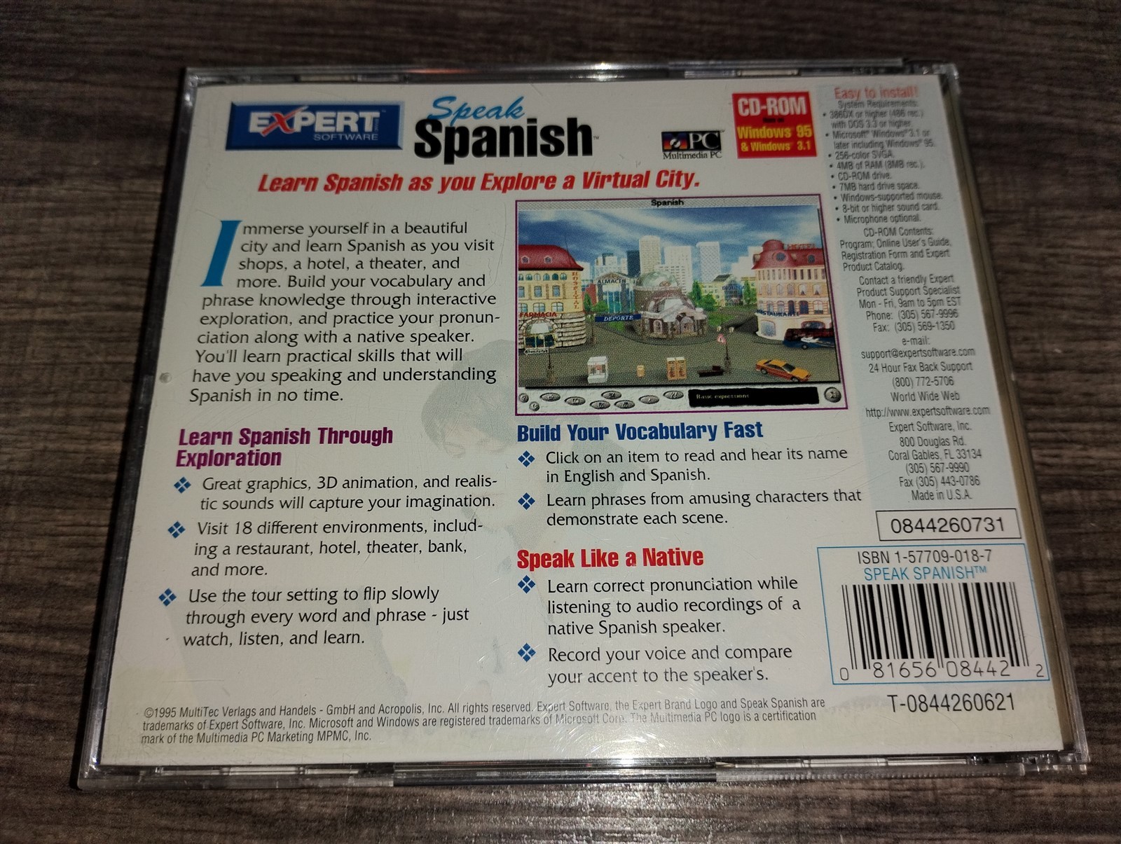 Expert Software Speak Spanish PC CD-ROM for Windows 3.1/95 Expert Software 1995