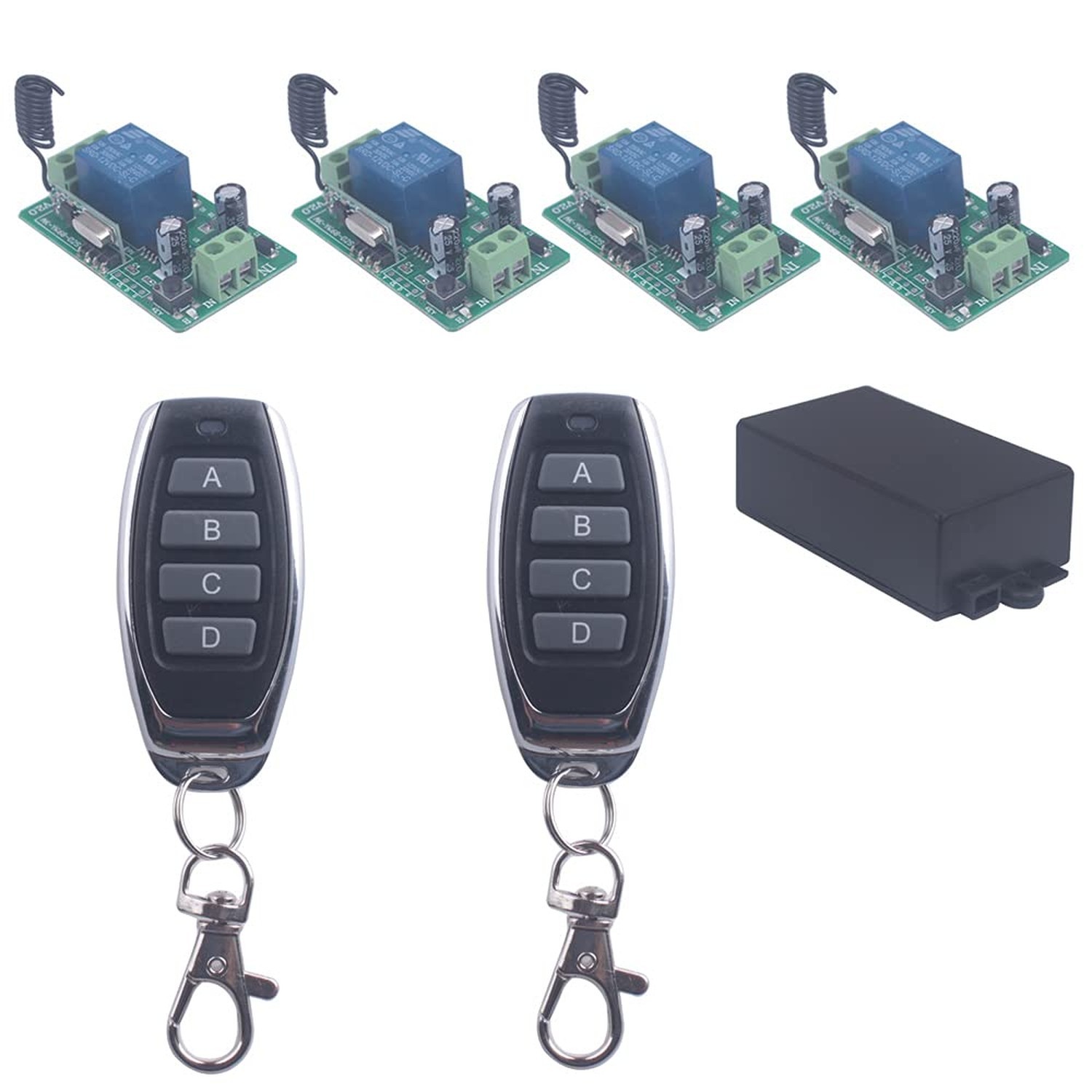 12V Wireless Remote Control Relay Switch,433MHz 10A Wireless Switch | Remote ...