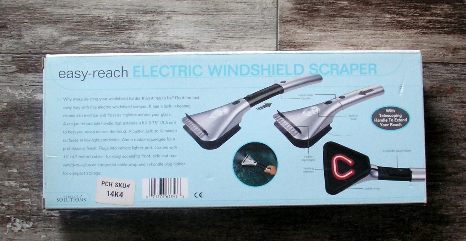 Electric Windshield Scraper with Telescoping Handle by Perfect Solutions 12V