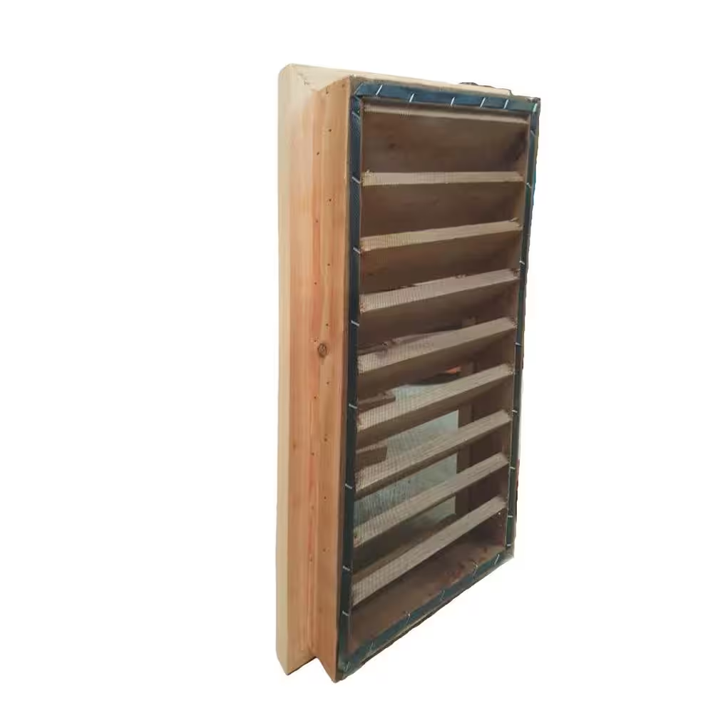 Wood Rectangular Louver Vent Gable Attic Siding Ventilation 16 X 24 in. Cedar