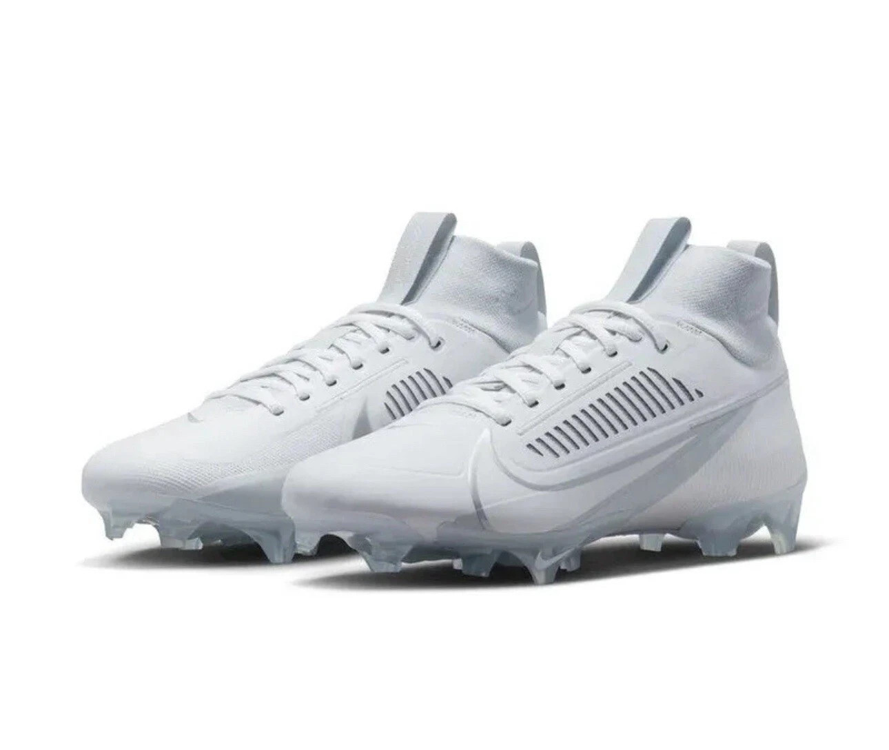 Nike Vapor Edge Pro 360 DA5456-100 White Metallic Silver Football Cleat Size 15
