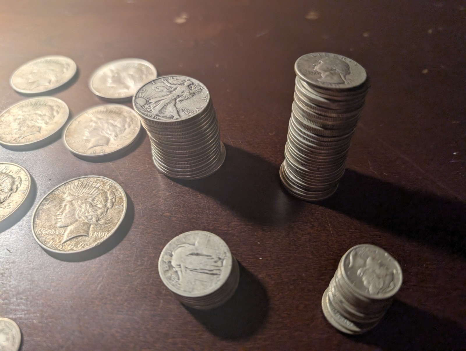 silver coins rare mystery lot could be anything silver dime quarter peace dollar